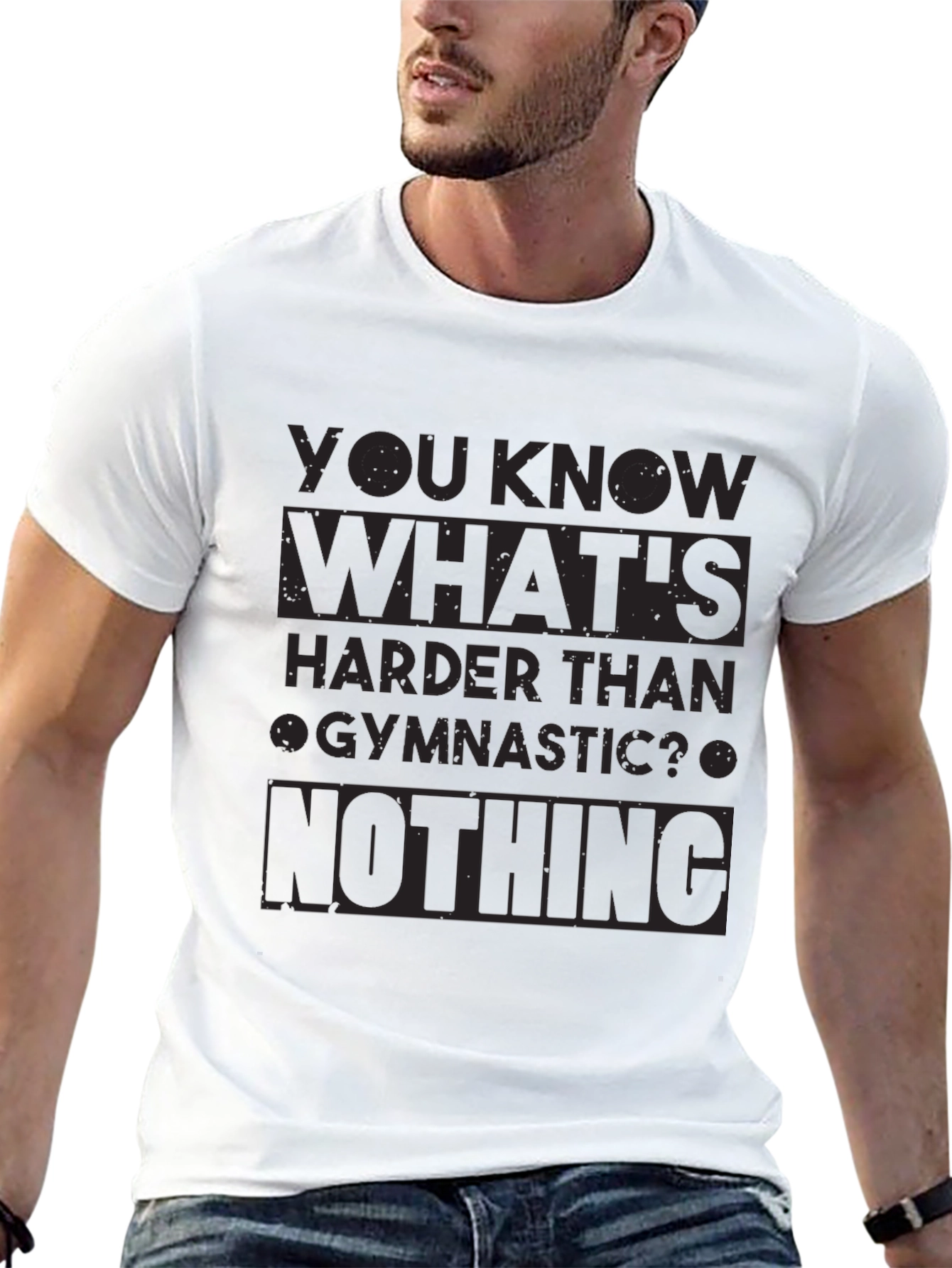 Black Gymnastics Humor T-Shirt - Nothing Is Harder! view 13