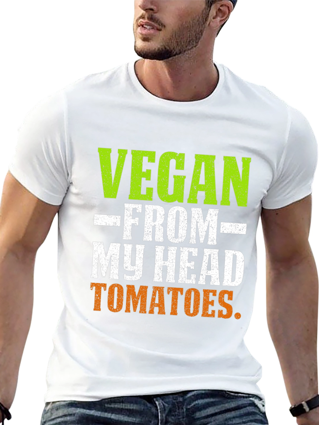 Black Vegan From My Head Tomatoes T-Shirt view 13