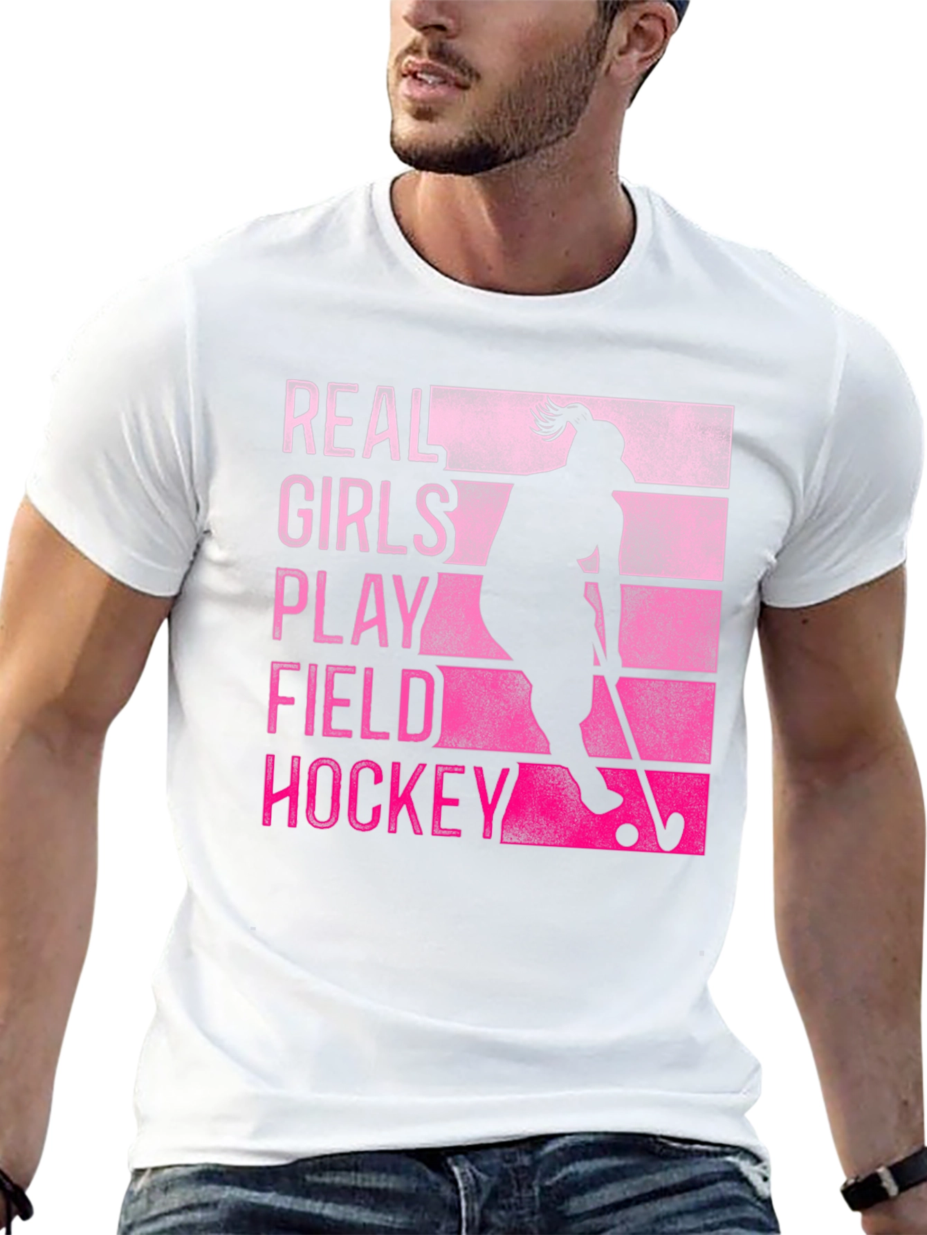 Black Real Girls Play Field Hockey T-Shirt view 13