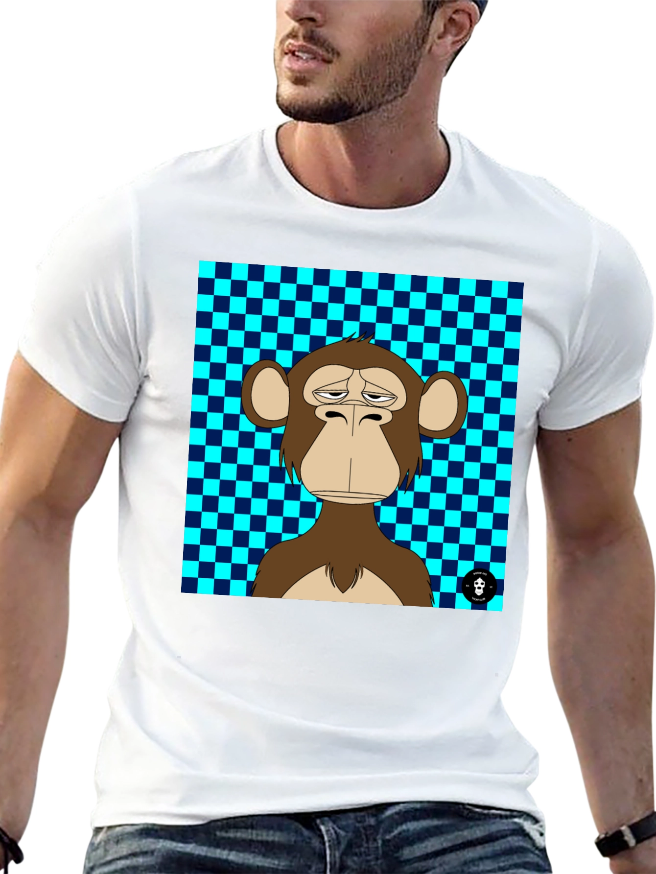 Black Bored Ape T-Shirt: Funky Graphic Tee view 13