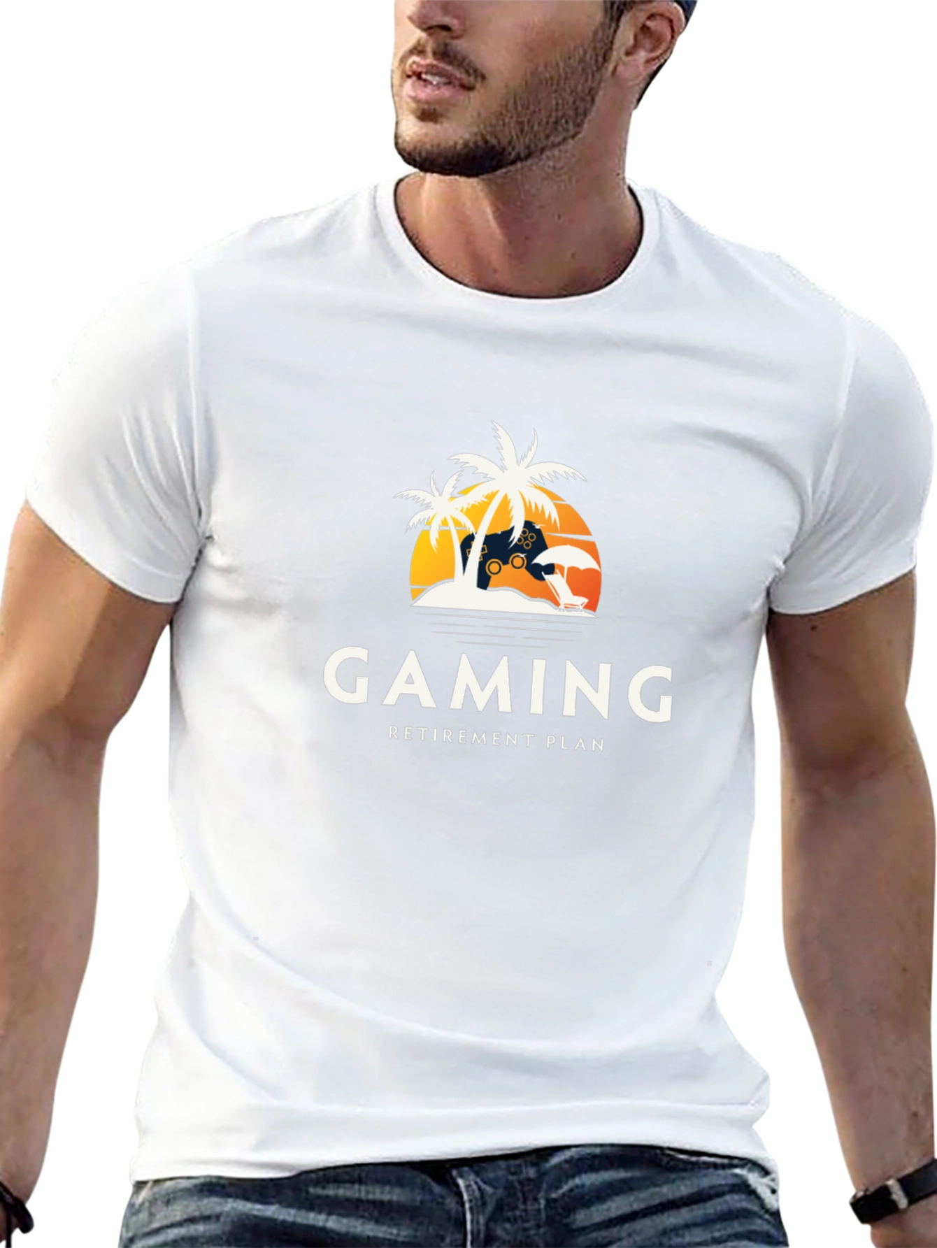 Black Gaming Retirement Plan T-Shirt view 13