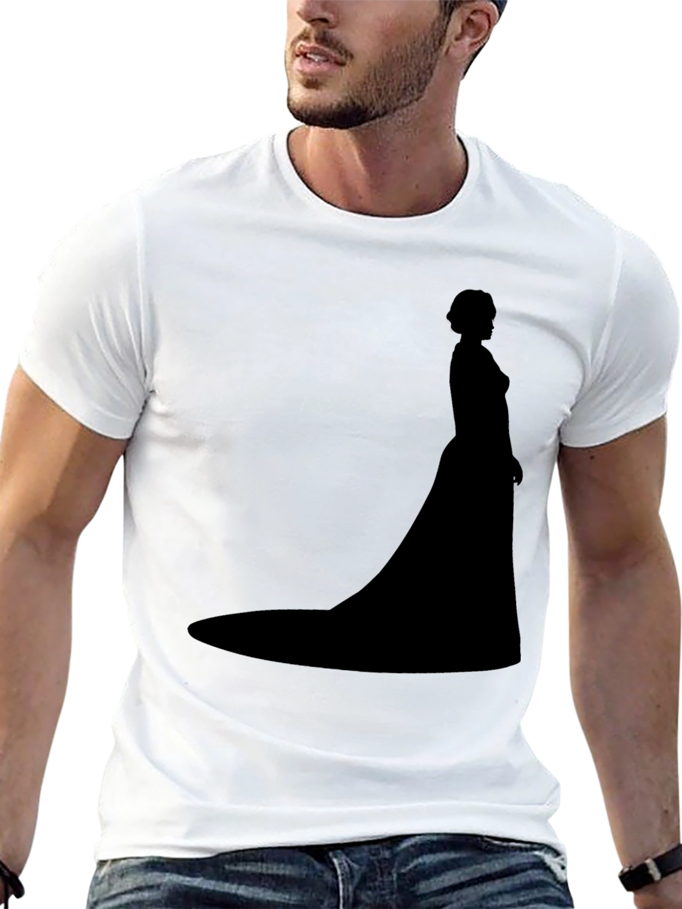 Black Elegant Silhouette T-Shirt - Classic Style view 13