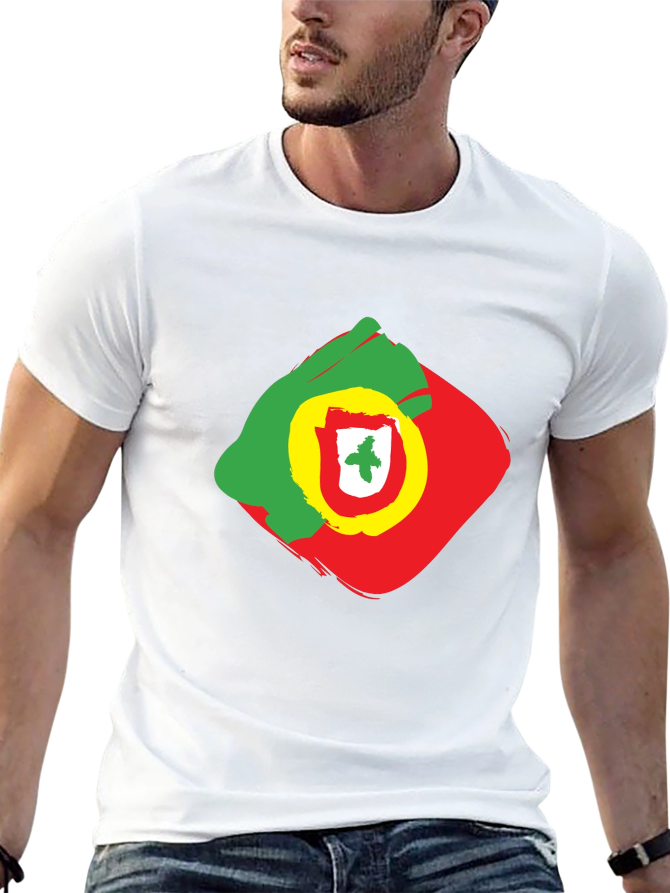 Portugal Flag Graphic Print T-Shirt - 13
