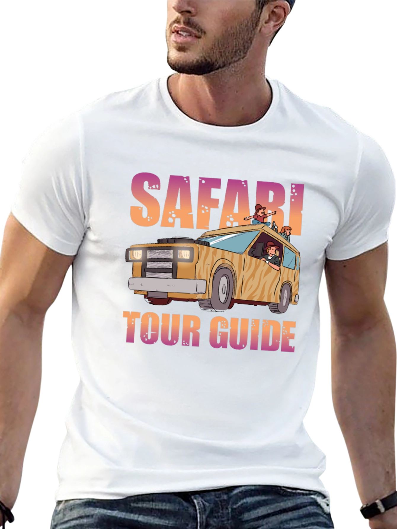 Black Safari Tour Guide Graphic T-Shirt view 13