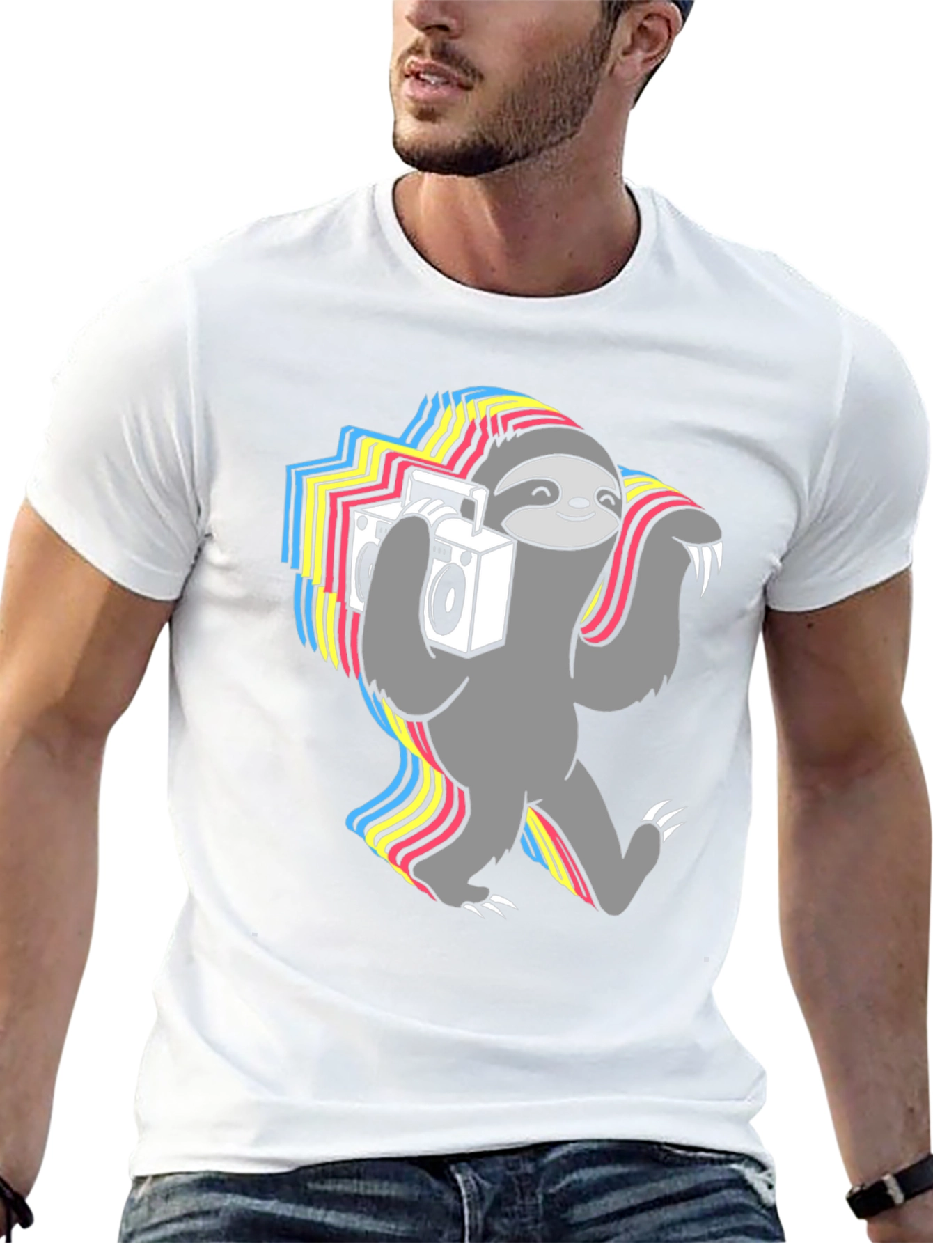 Black Sloth DJ Graphic Tee - Cool & Funky view 13