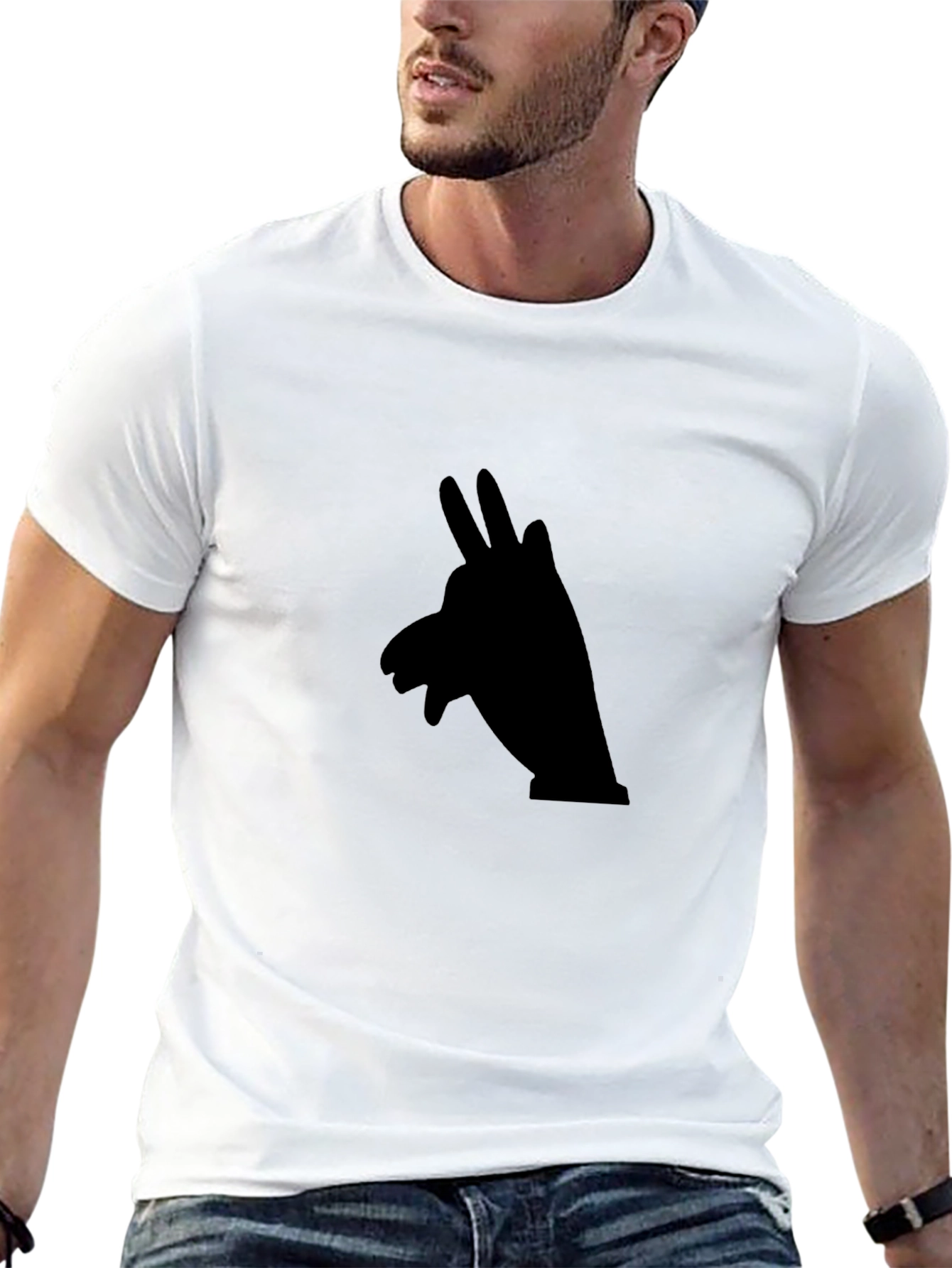 Black Black Shadow Puppet Graphic Tee - Soft Cotton view 13