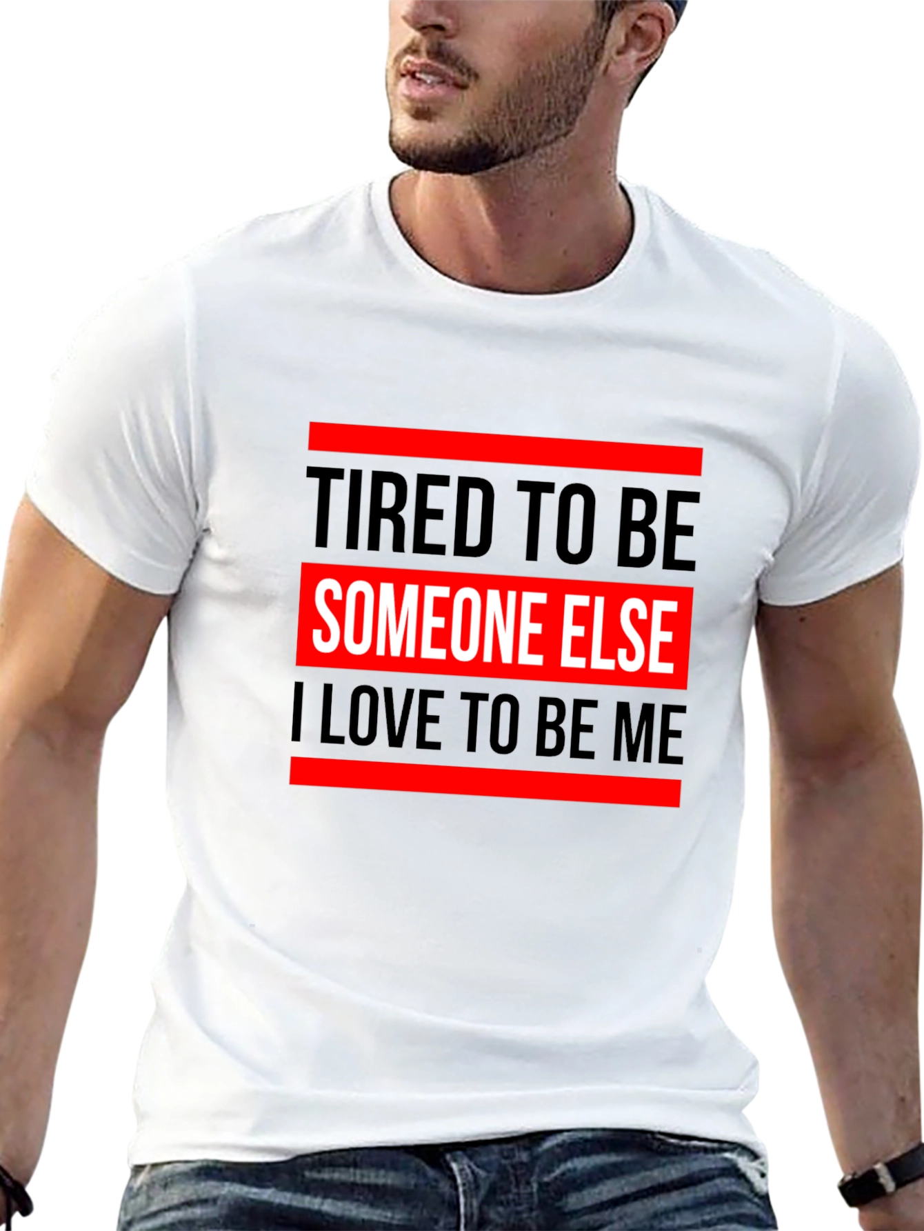 Black Tired To Be Someone Else T-Shirt view 13