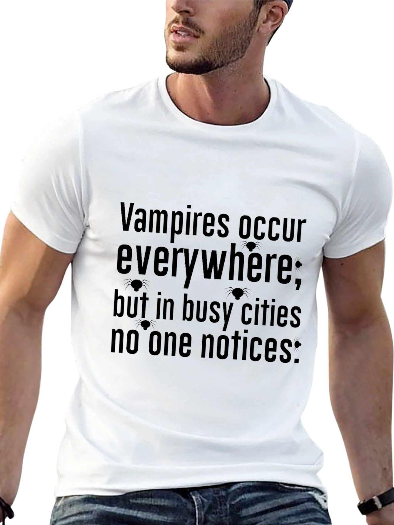 Black Vampire Humor Graphic Tee view 13
