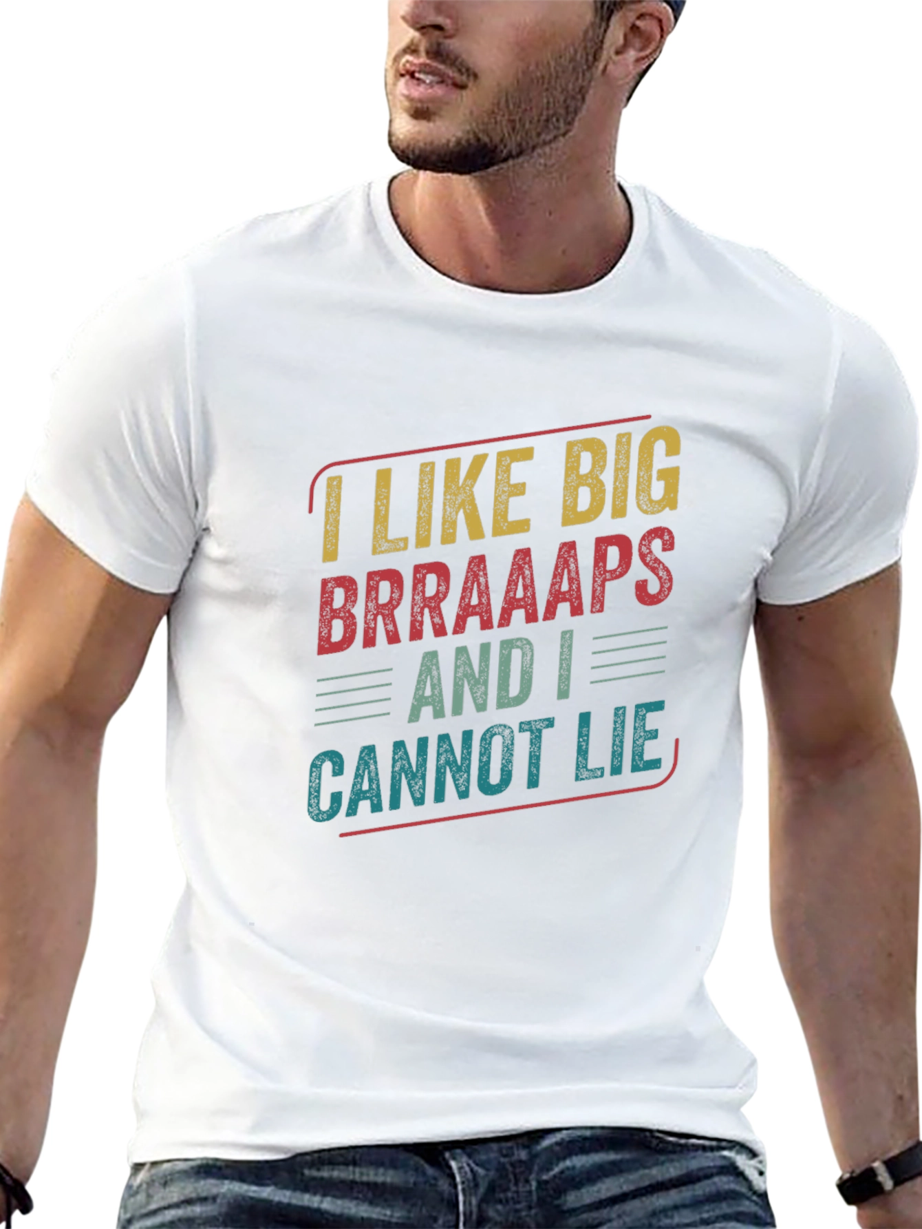 Black I Like Big Brraaaps Funny T-Shirt view 13