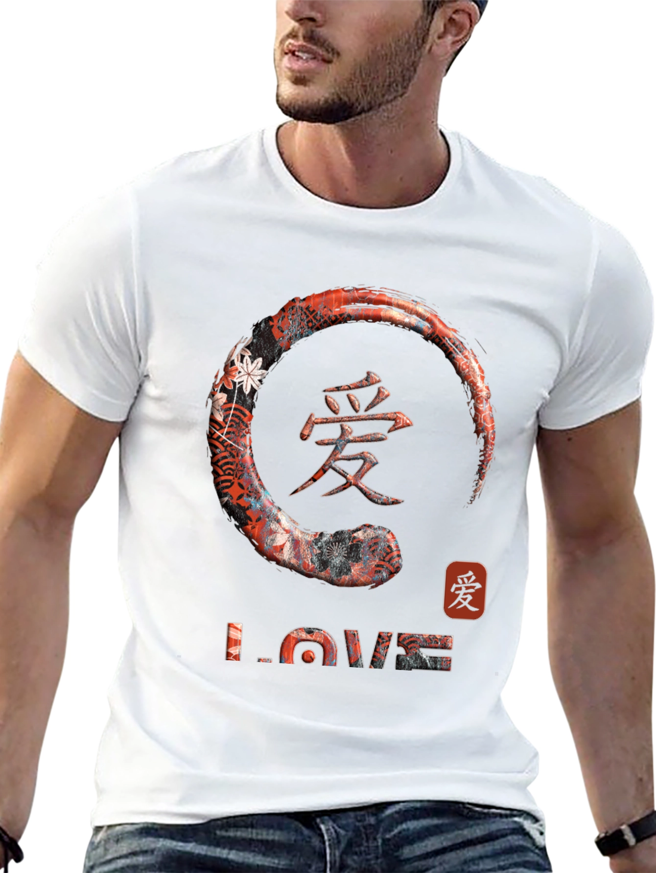 Black Zen Circle Love Graphic T-Shirt view 13
