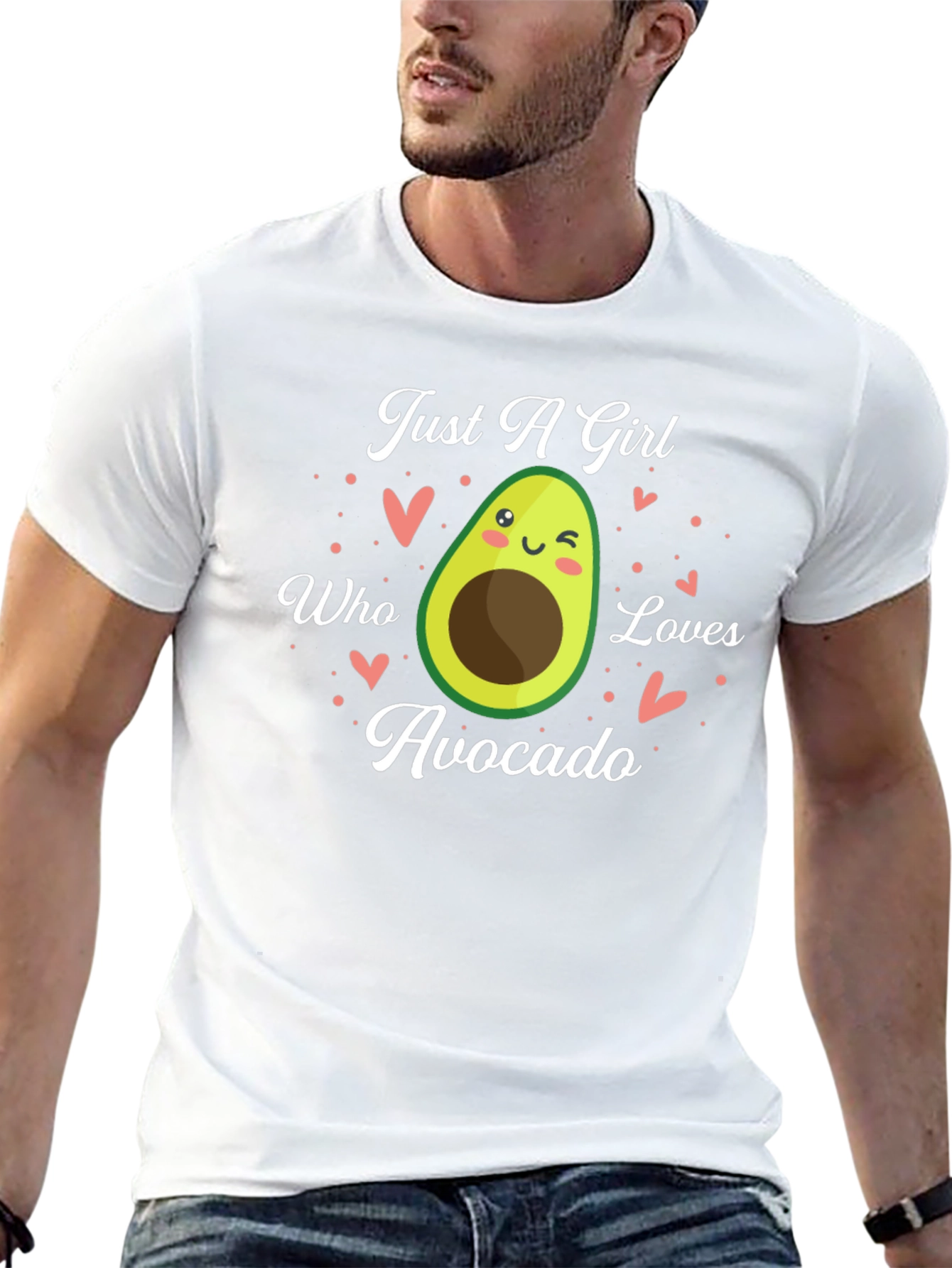 Black Just A Girl Who Loves Avocado Graphic Tee view 13