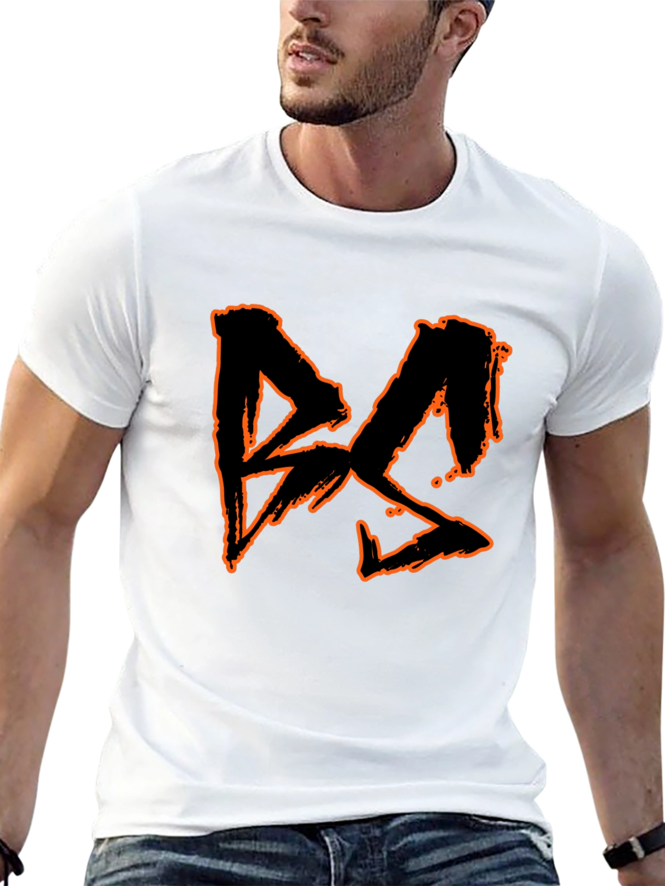 Black Edgy Graphic Print Black T-Shirt view 13