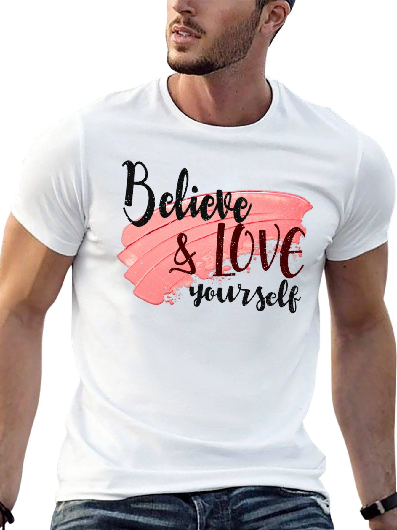 Black Believe & Love Graphic Tee view 13