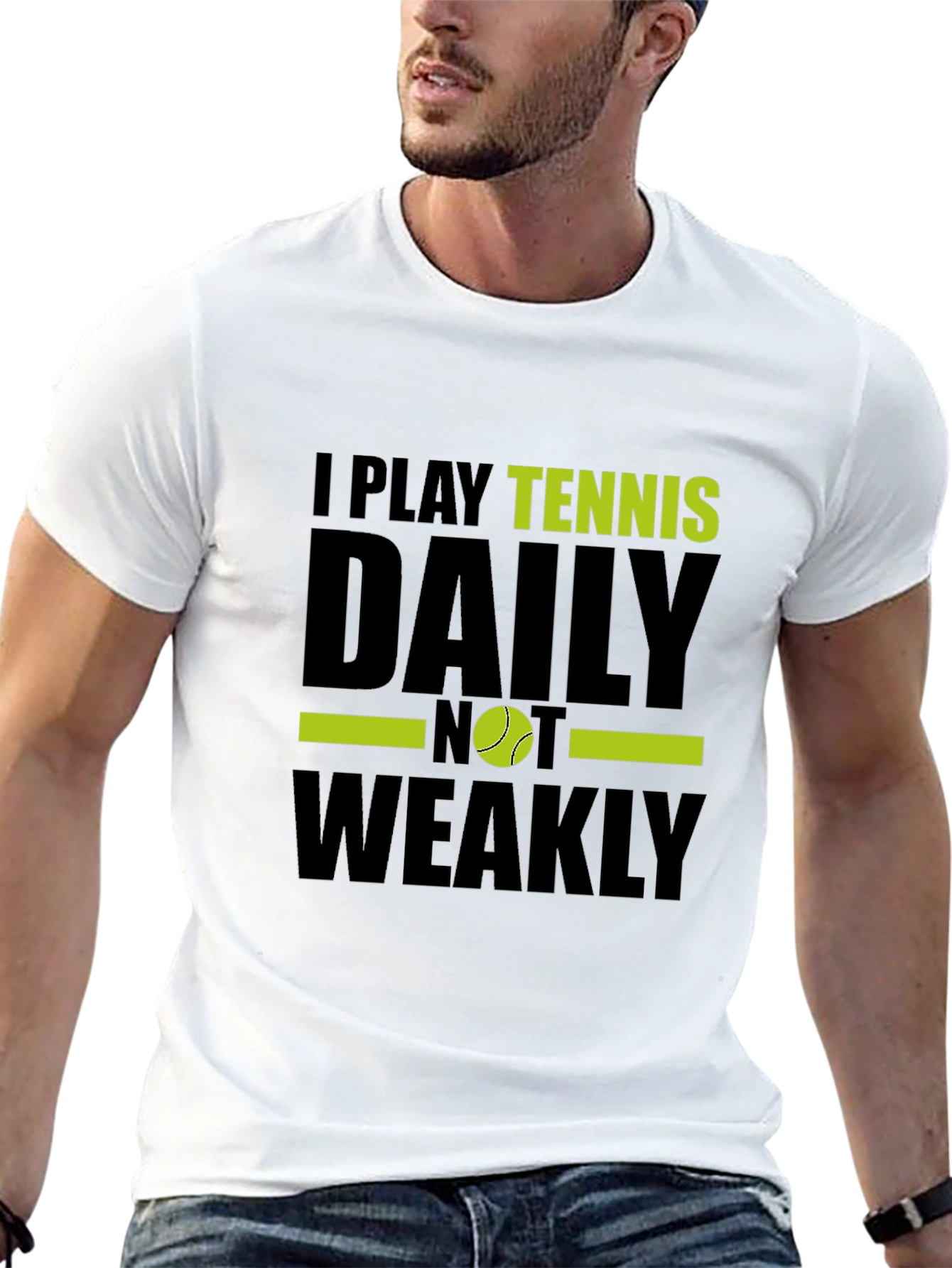 Black Tennis Player Graphic T-Shirt - Daily NOT Weakly! view 13