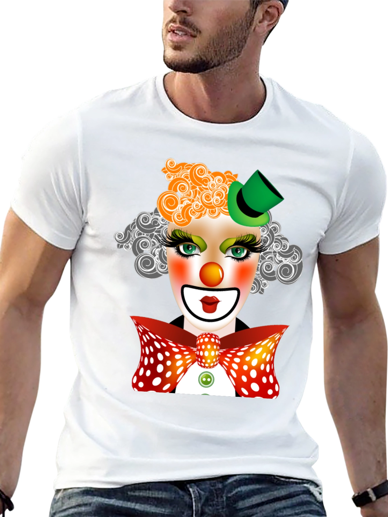Black Clown Face Graphic T-Shirt view 13