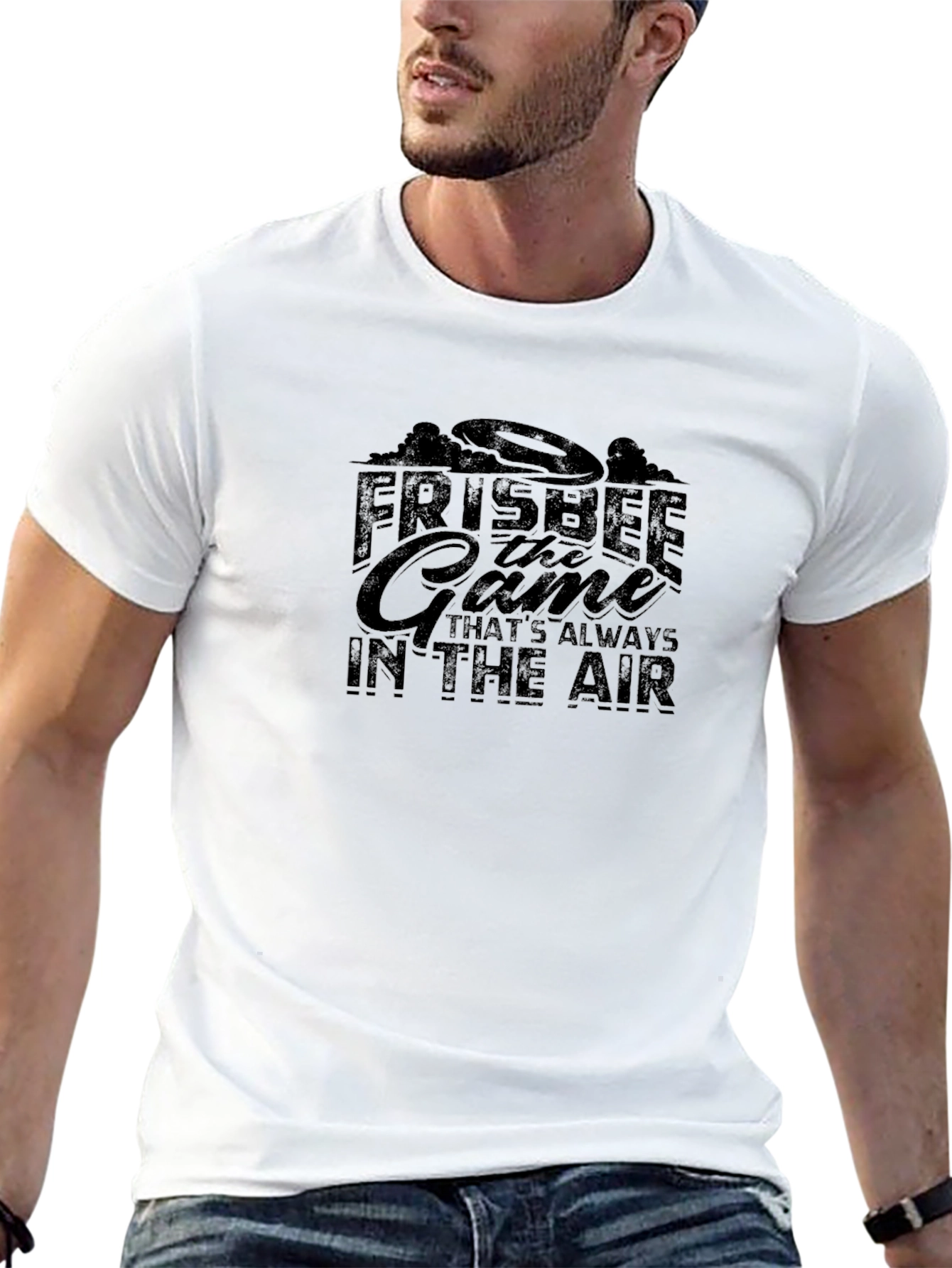 Black Frisbee Game T-Shirt - Always in the Air Graphic Tee view 13