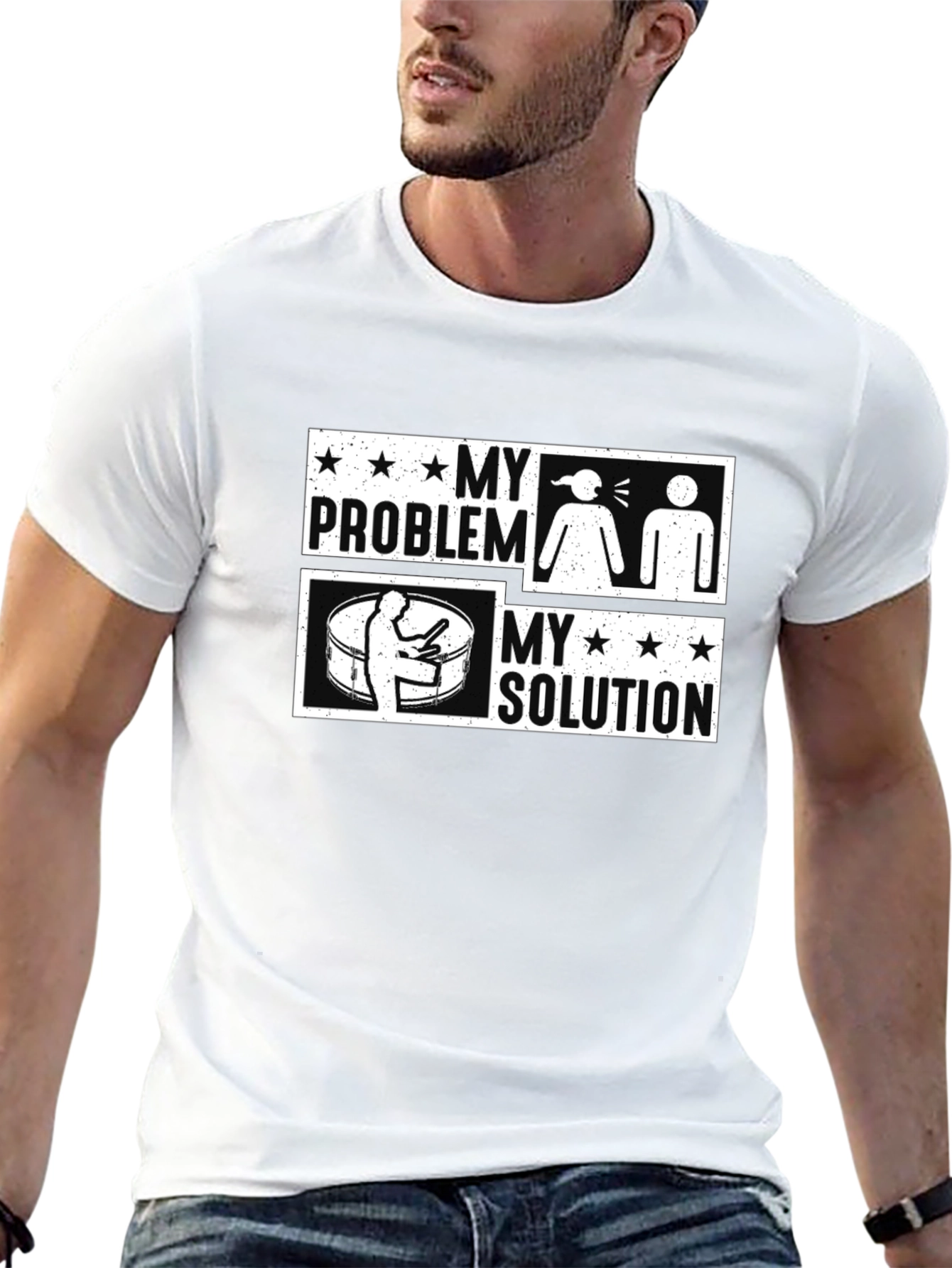 Black Drummer's Solution Graphic Tee view 13