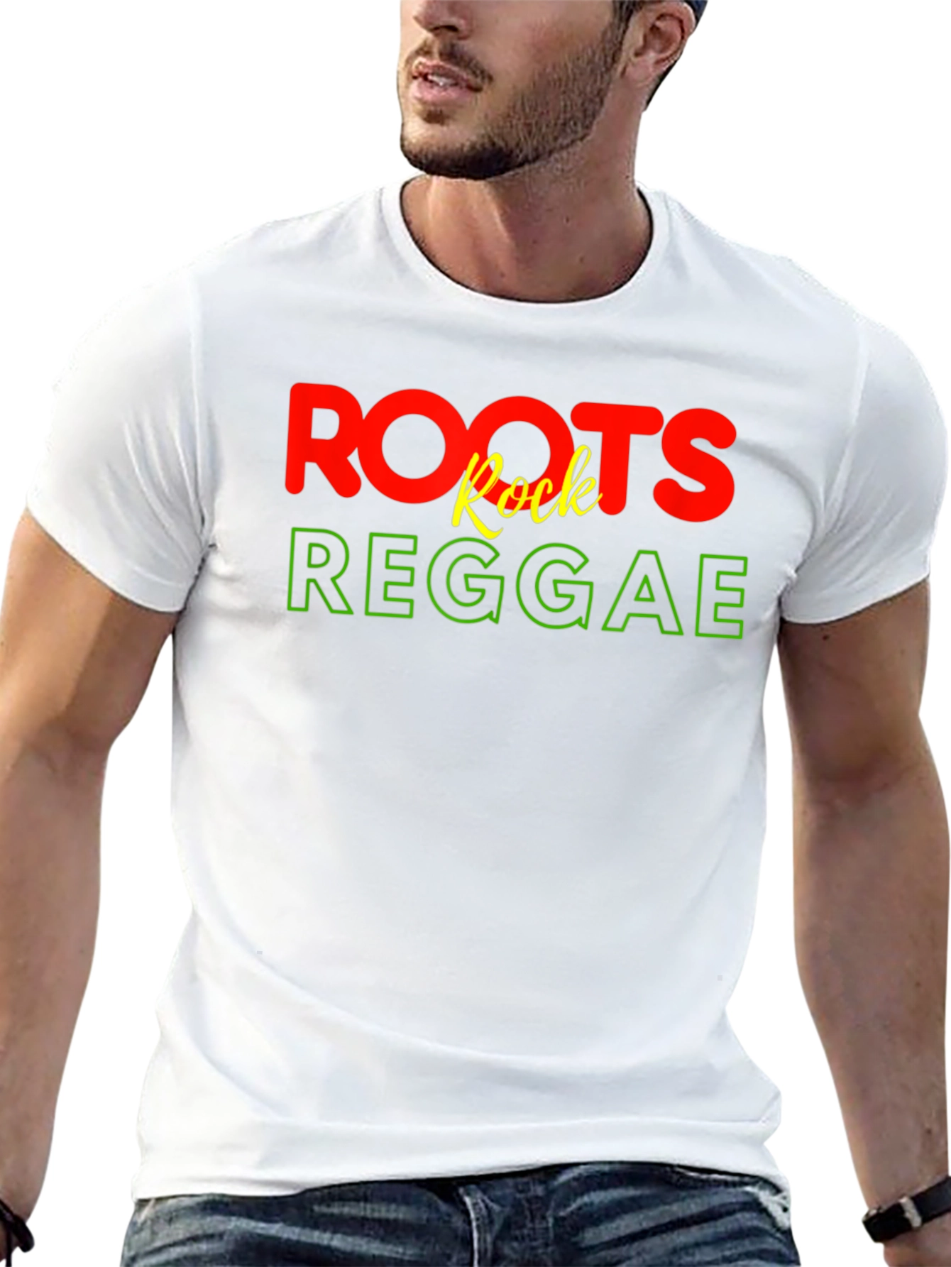 Black Roots Rock Reggae Graphic T-Shirt view 13
