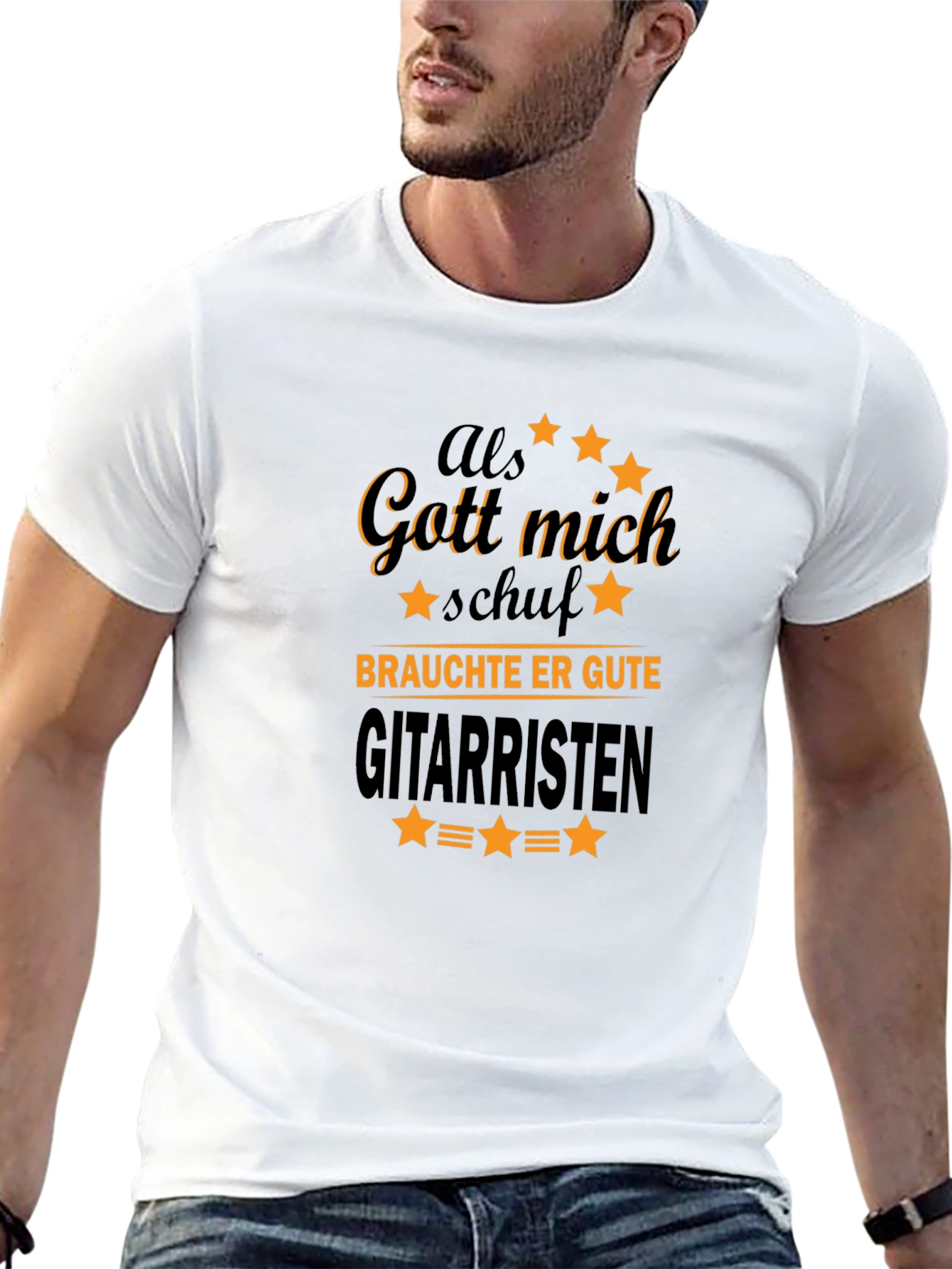 Als Gott Mich Schuf Guitarist T-Shirt - 13