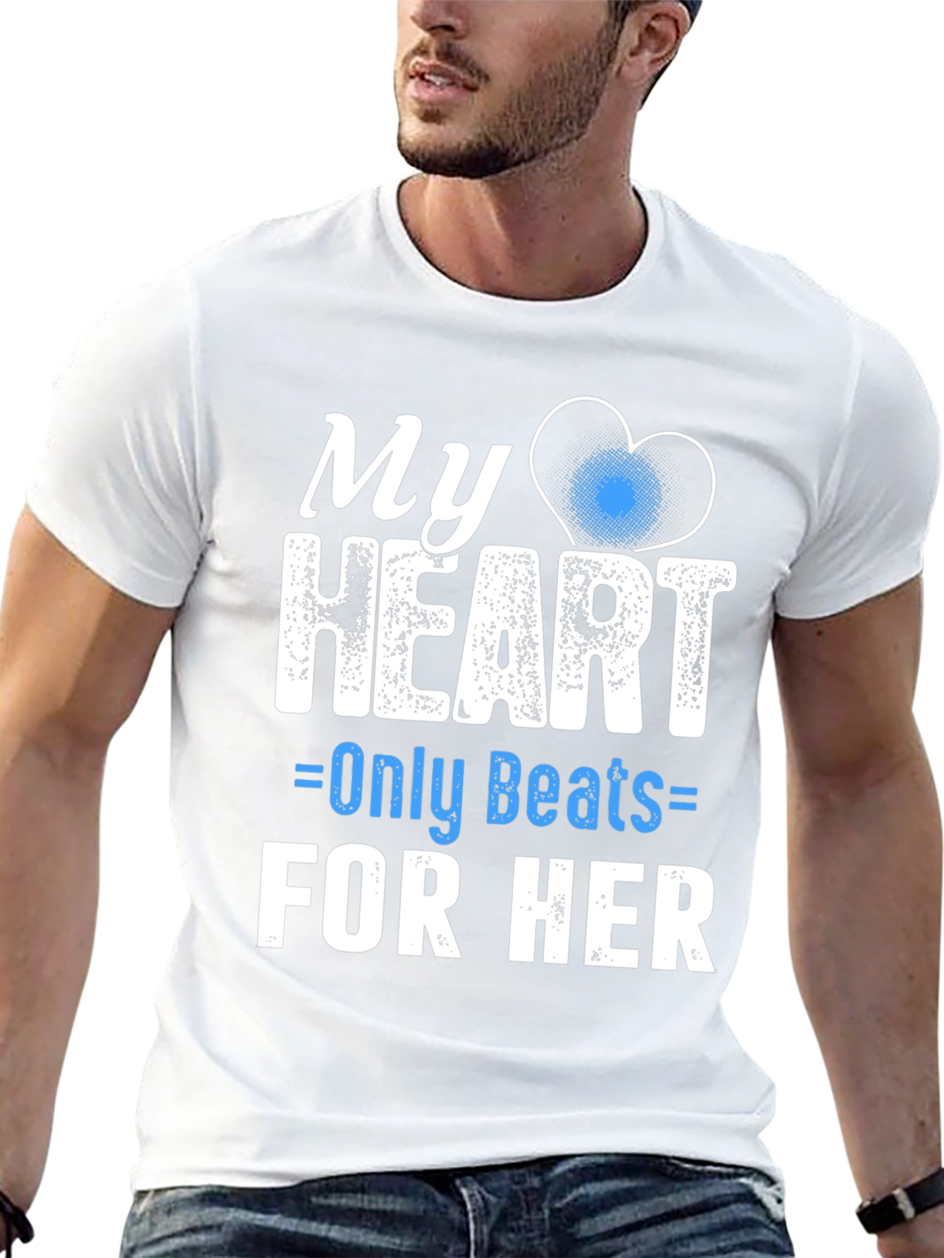 Black My Heart Only Beats For Her - Graphic Tee view 13