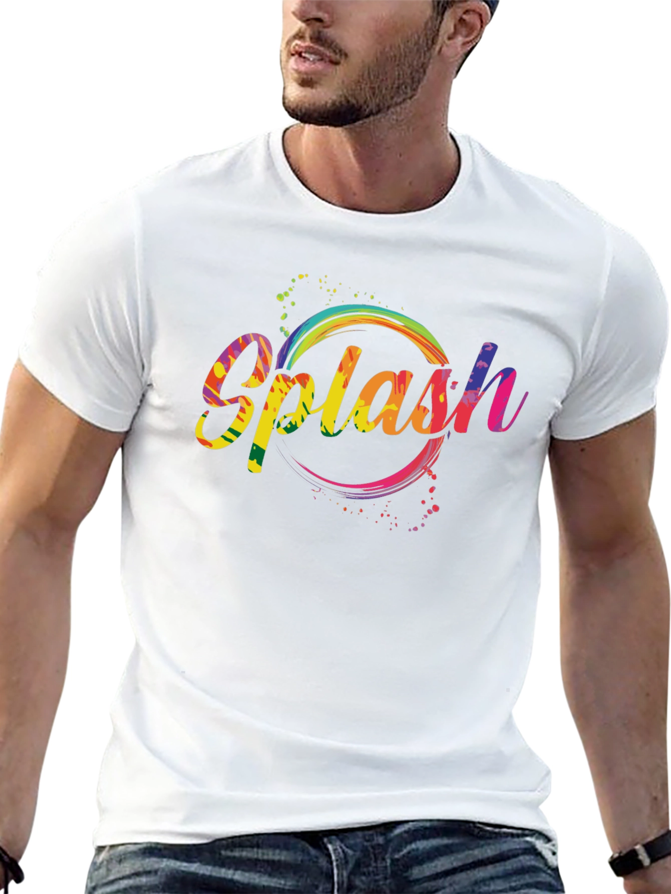 Black Splash Graphic Tee - Rainbow Colors view 13