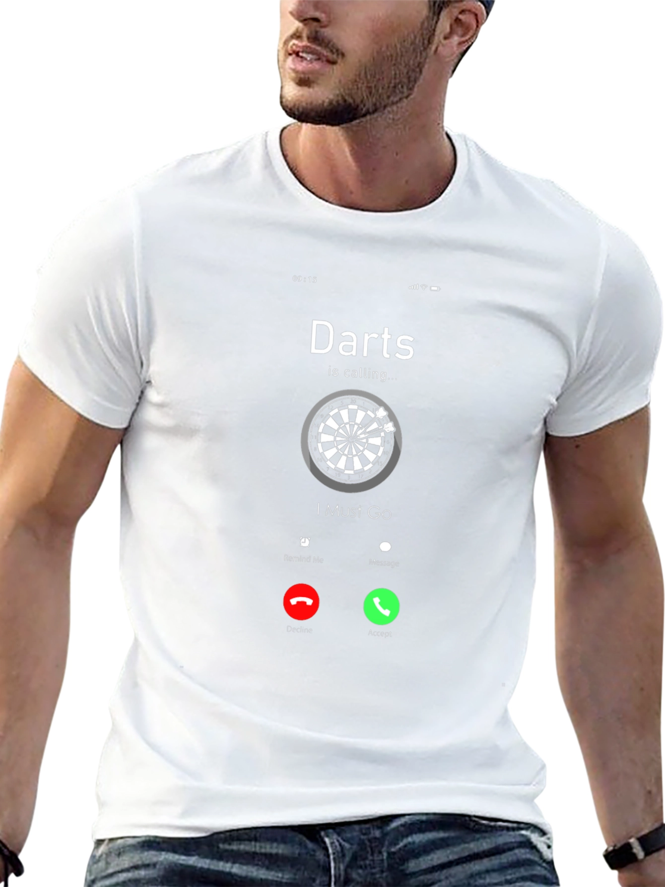 Black Darts Calling T-Shirt: I Must Go Dartboard Tee view 13