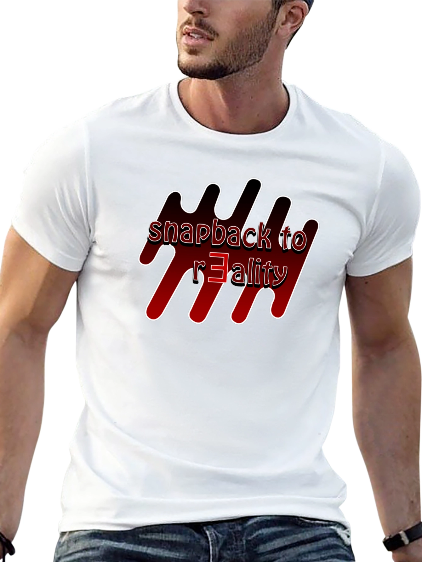 Black Snapback to Reality Graphic T-Shirt view 13