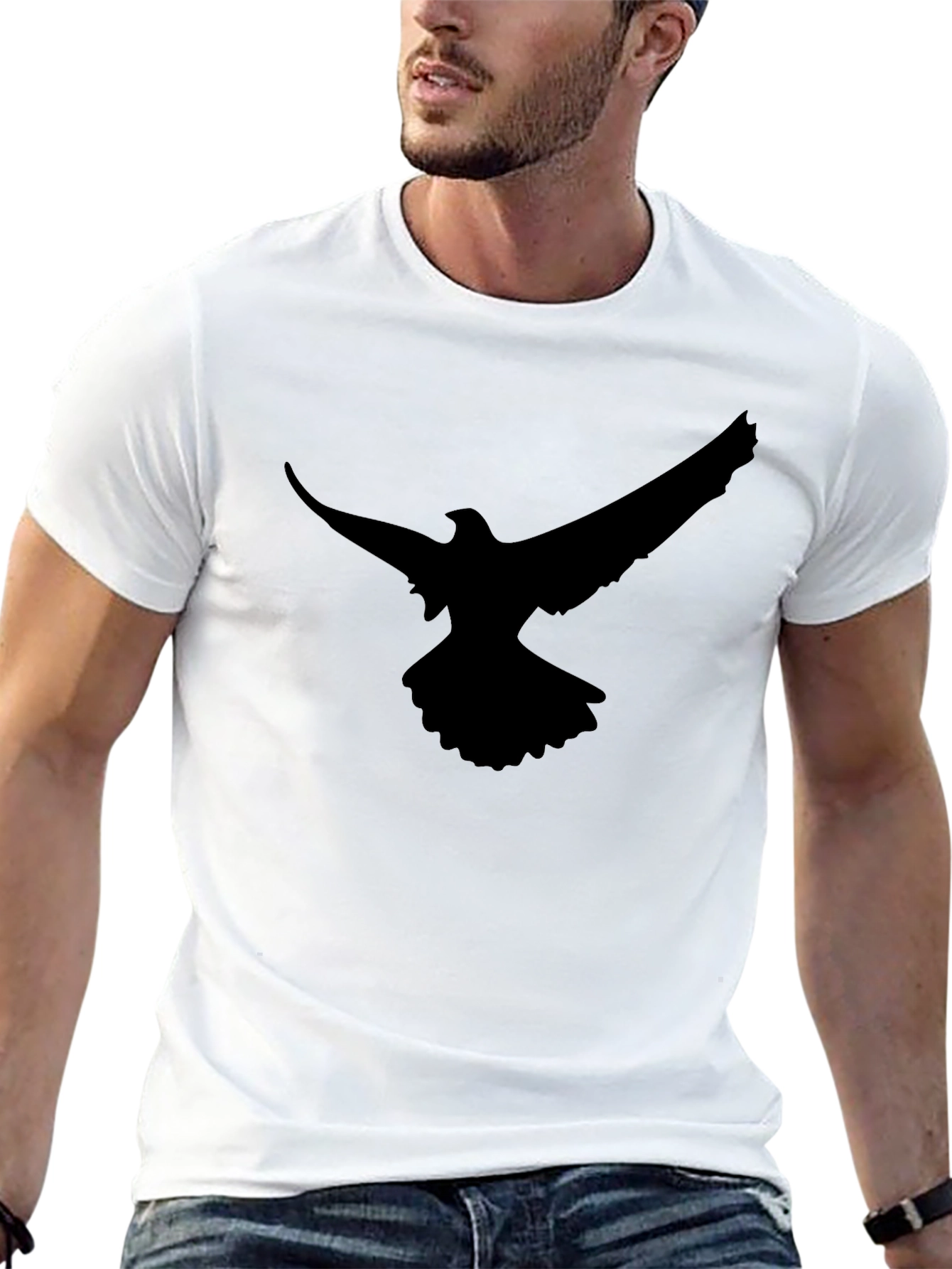 Black Black Eagle Graphic Tee - Mens Crew Neck view 13