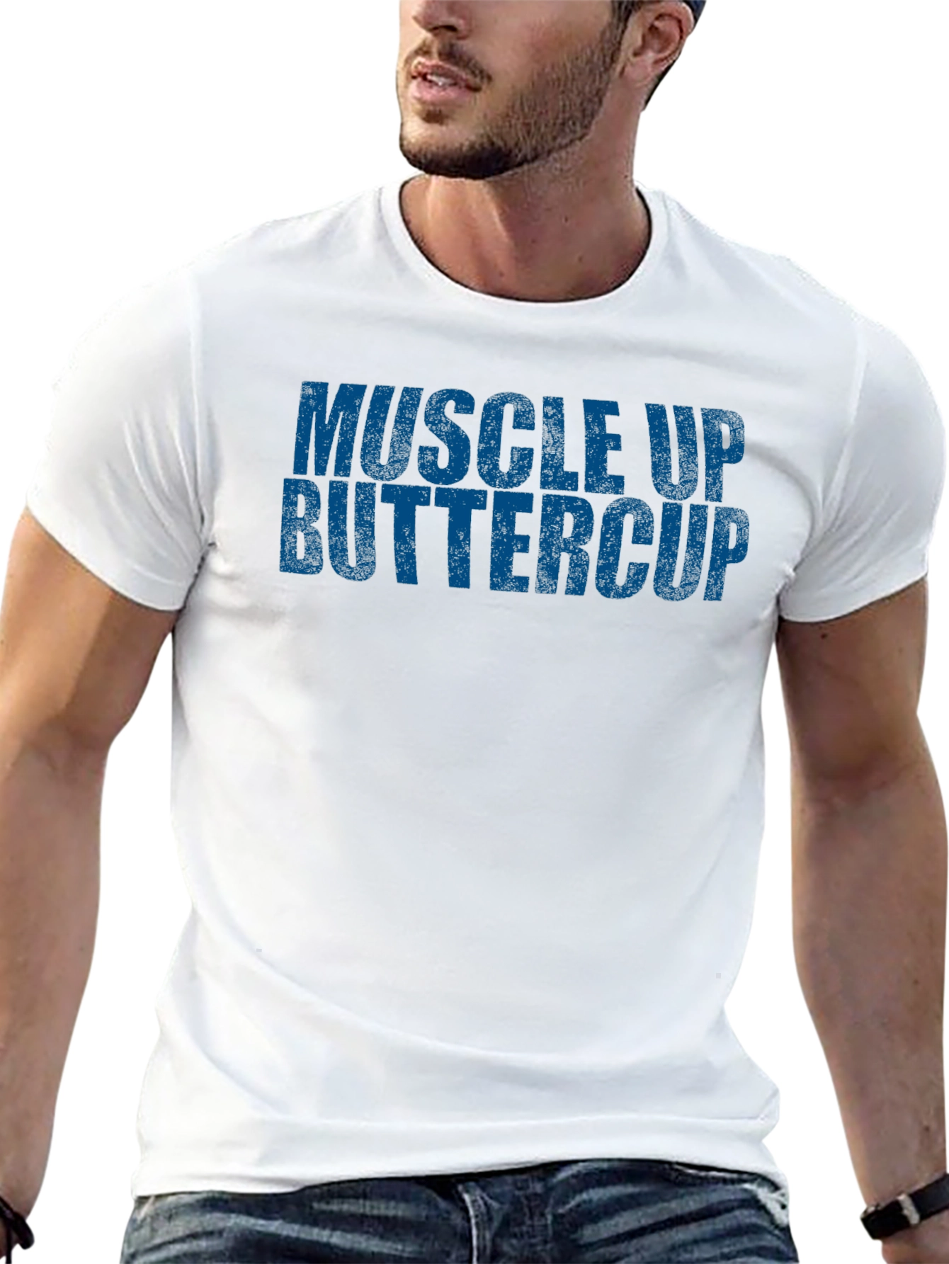Black Muscle Up Buttercup Graphic Tee view 13