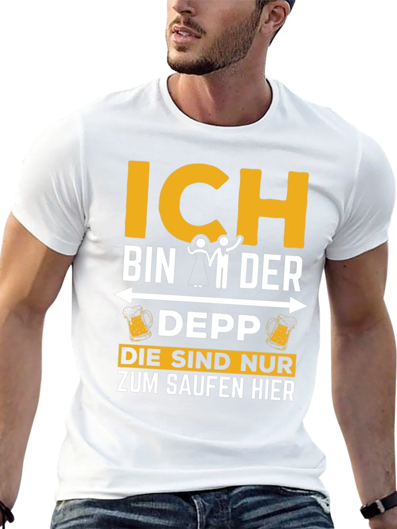 Black Ich Bin Der Depp Graphic T-Shirt view 13