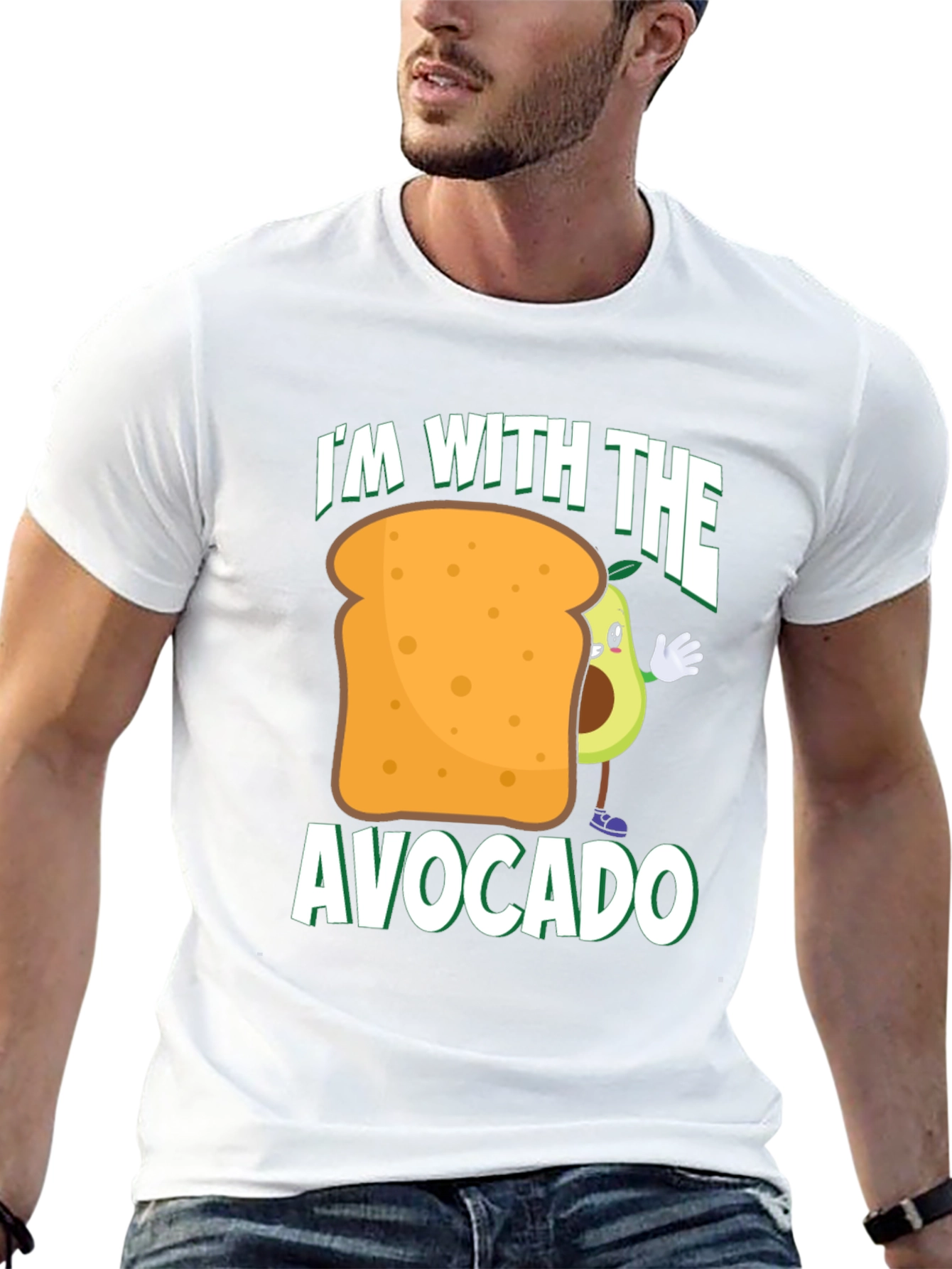Black I'm With The Avocado T-Shirt Funny Toast Tee view 13