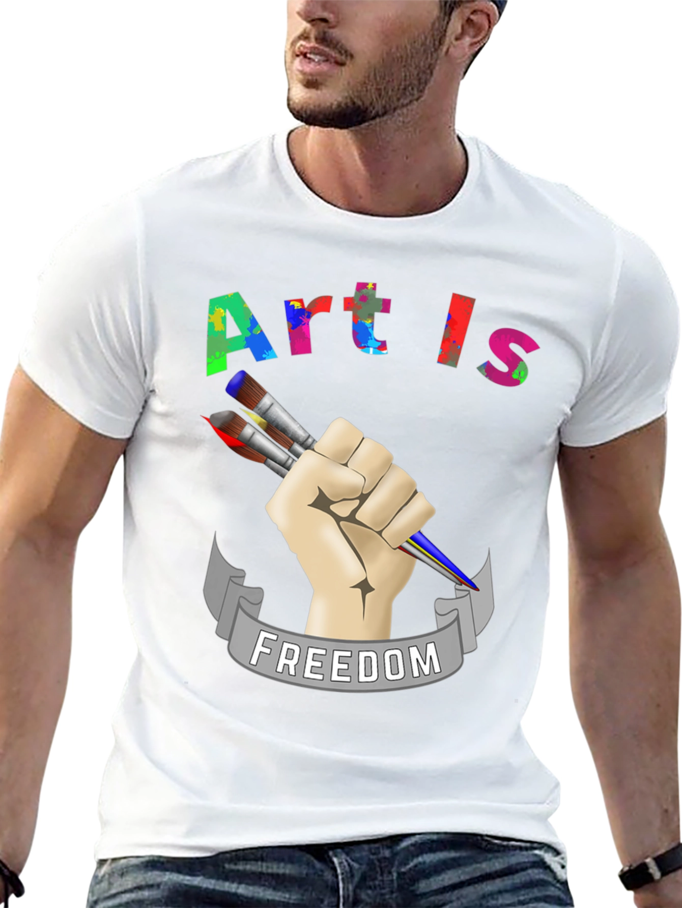 Black Art is Freedom Graphic T-Shirt view 13