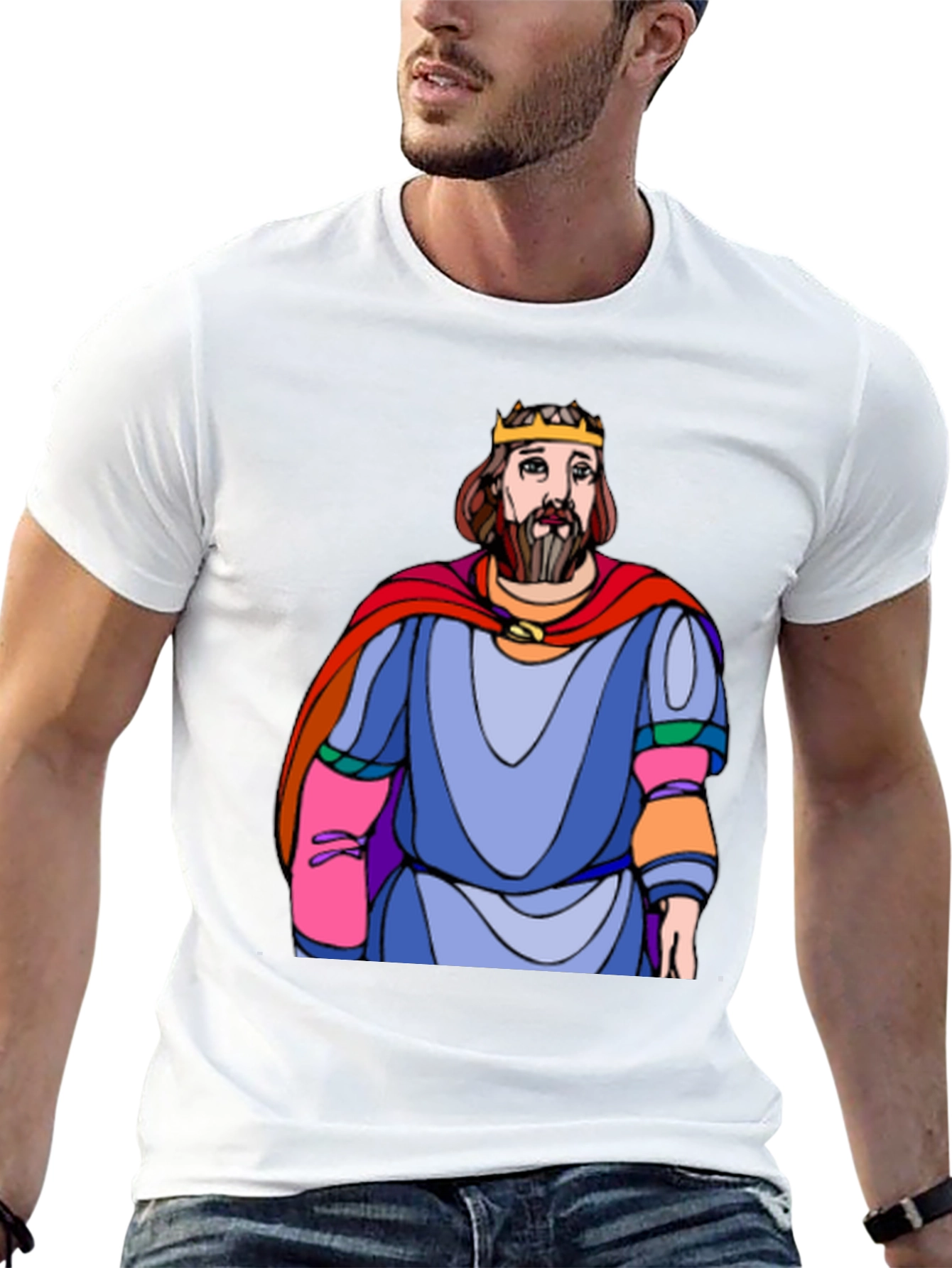 Black King Cartoon Graphic T-Shirt view 13