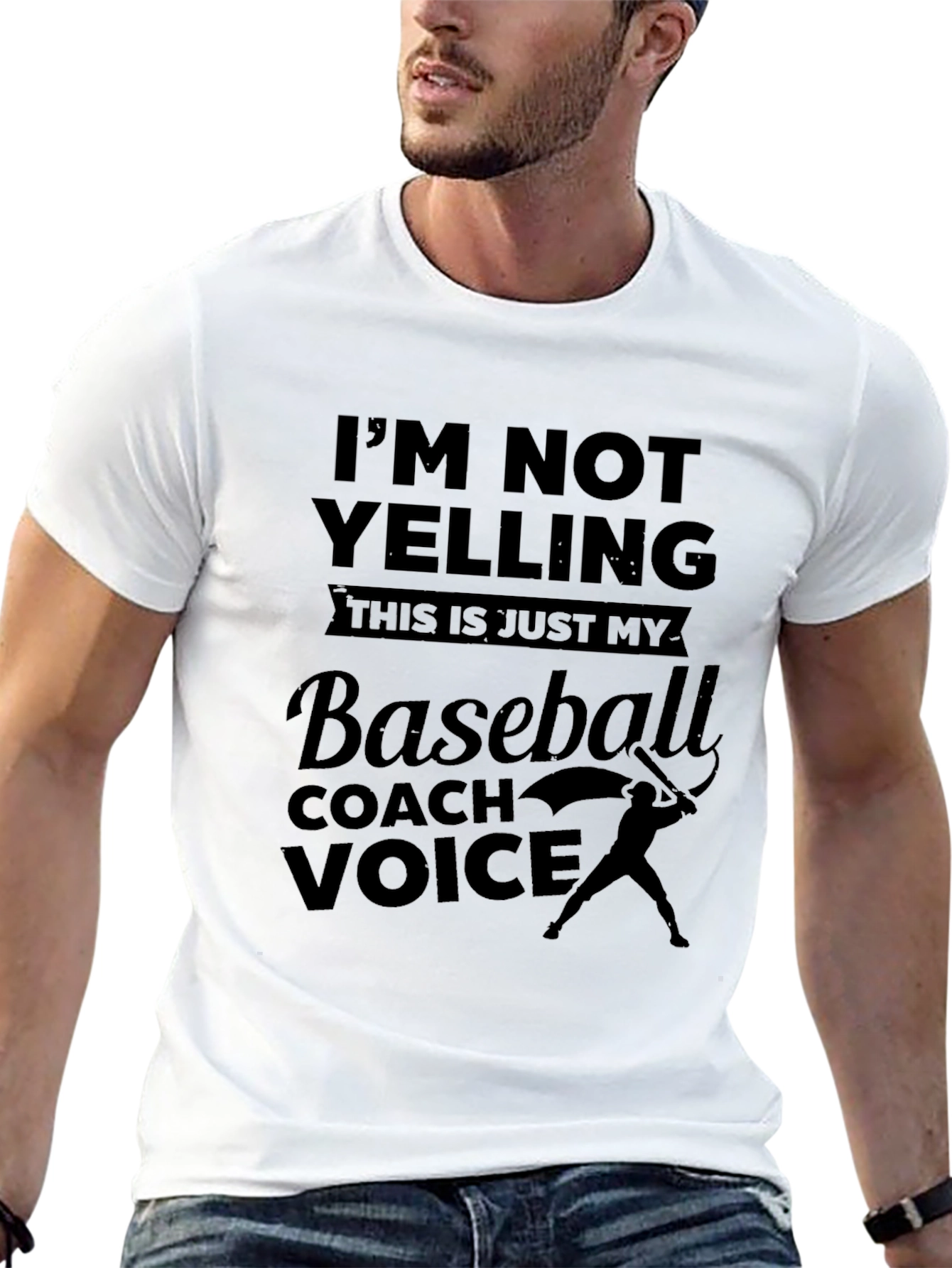 Black Baseball Coach Voice Tee - Funny Gift view 13