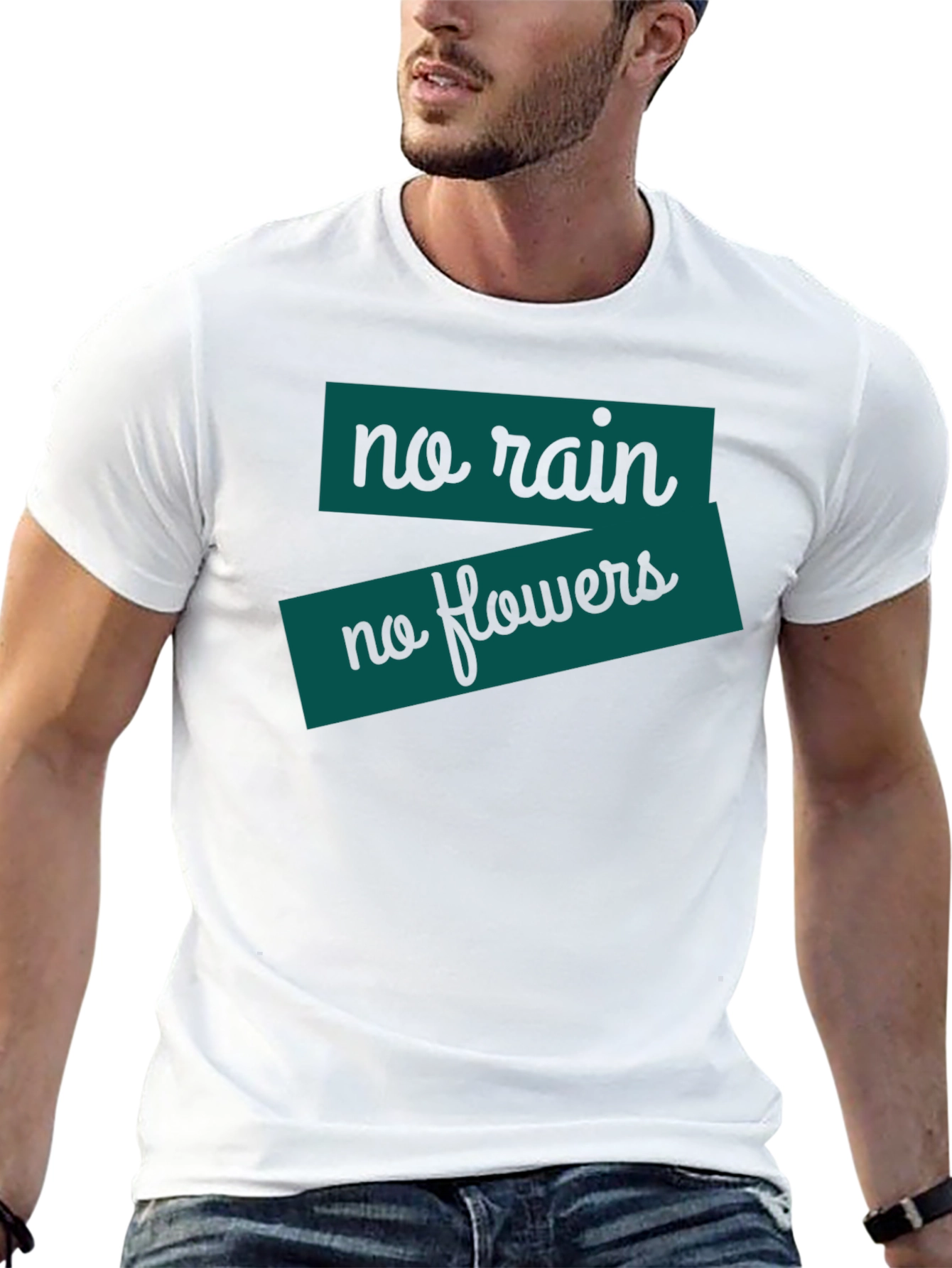 Black No Rain, No Flowers T-Shirt - Black view 13