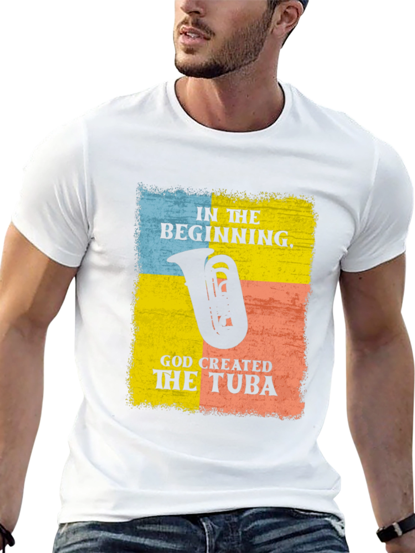Black In The Beginning Tuba Graphic Tee view 13