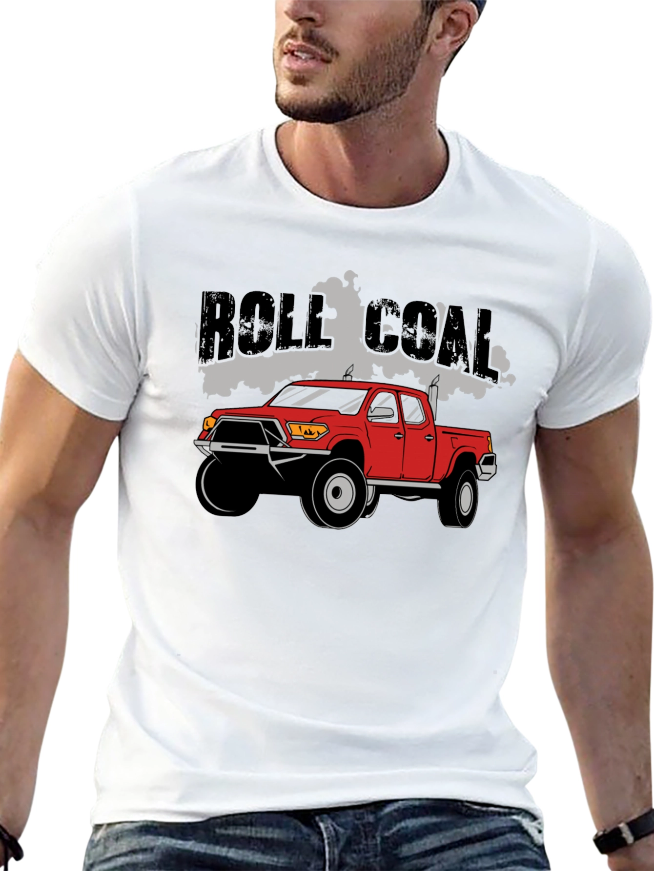 Black Role Coal Red Truck T-Shirt view 13