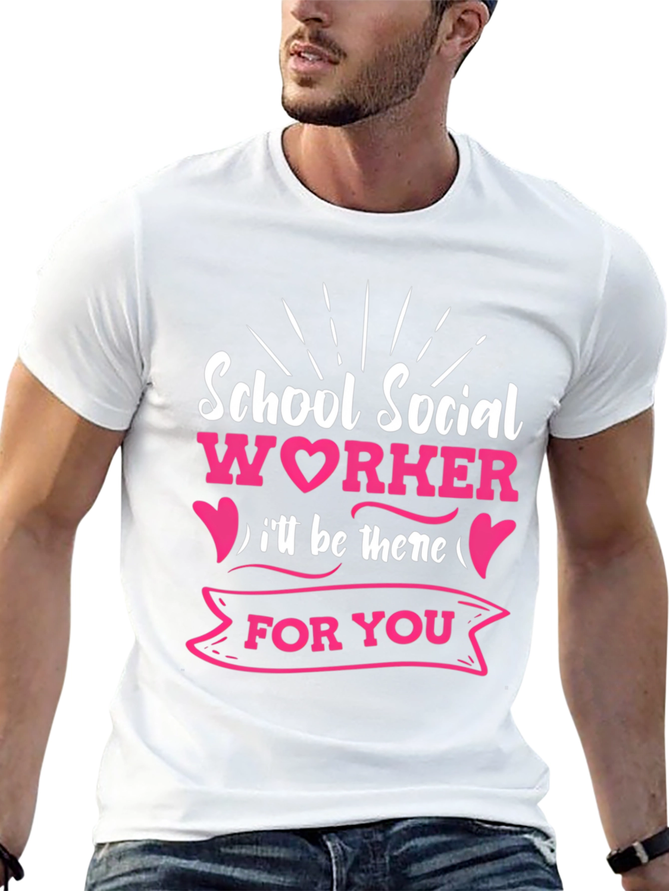 Black School Social Worker T-Shirt view 13