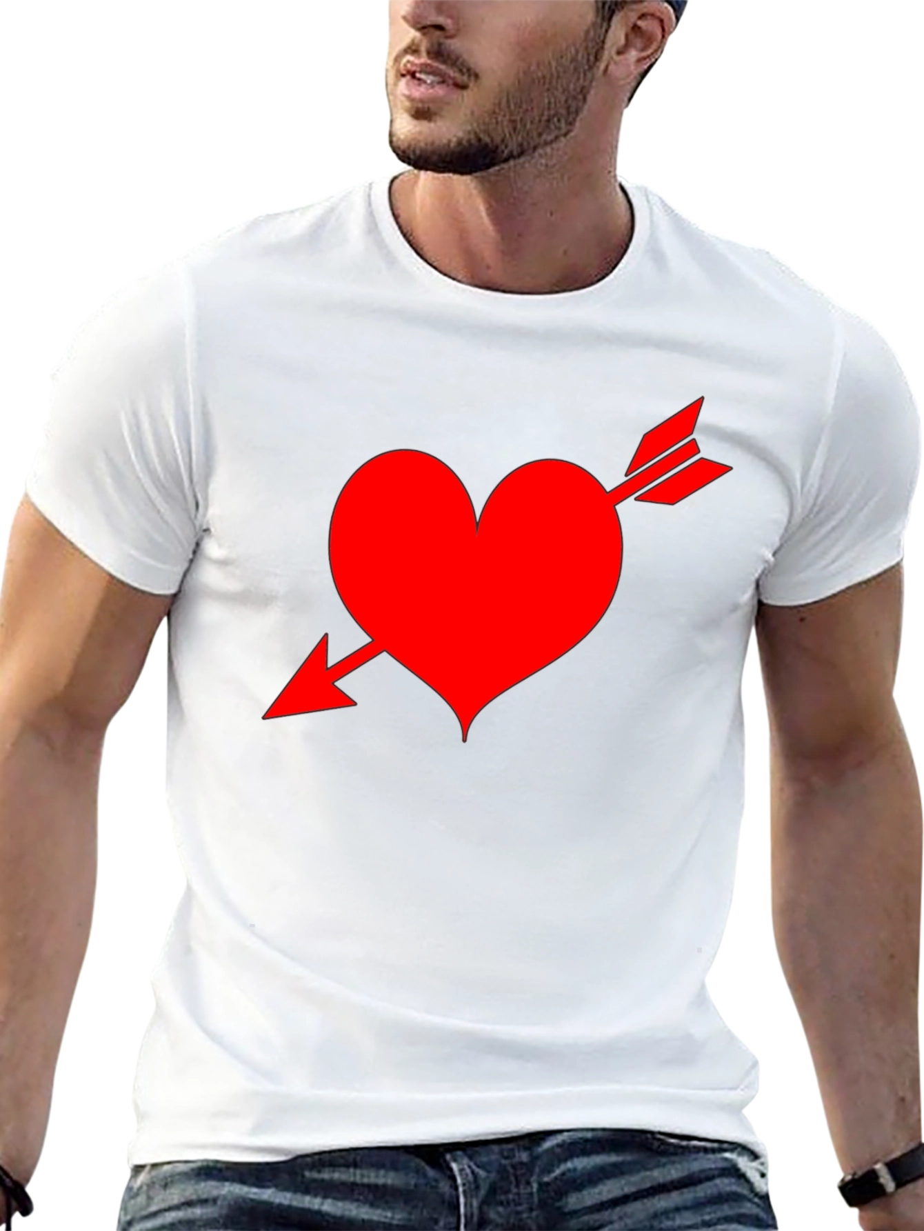 Black Heart Arrow Graphic Tee - Black view 13