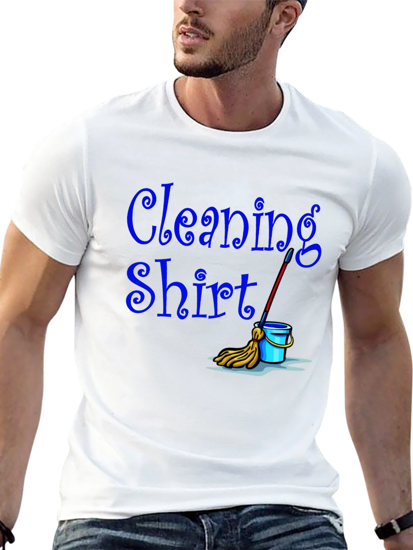 Black Cleaning Shirt - Funny Janitor T-Shirt view 13