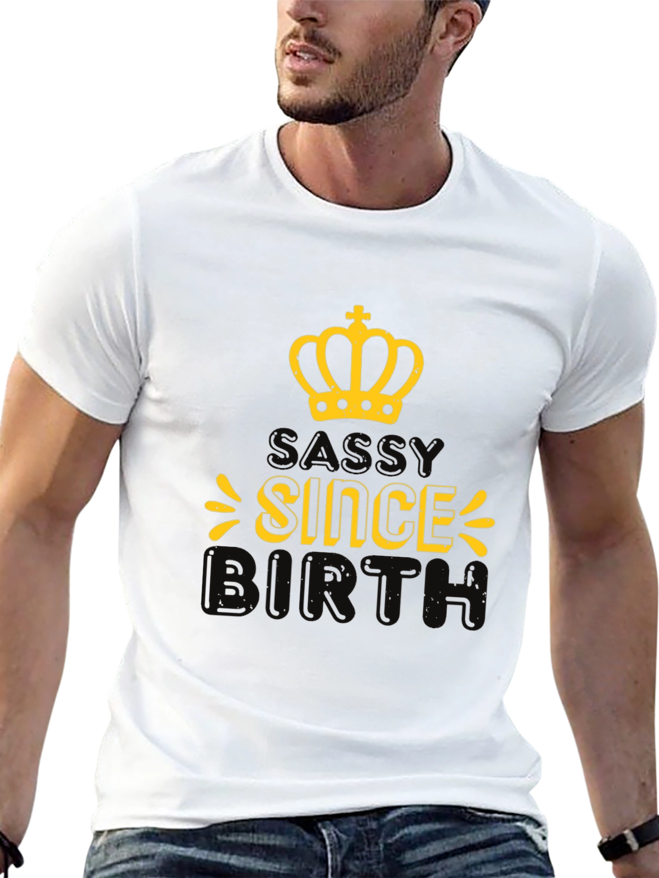 Black Sassy Since Birth Black Graphic Tee view 13