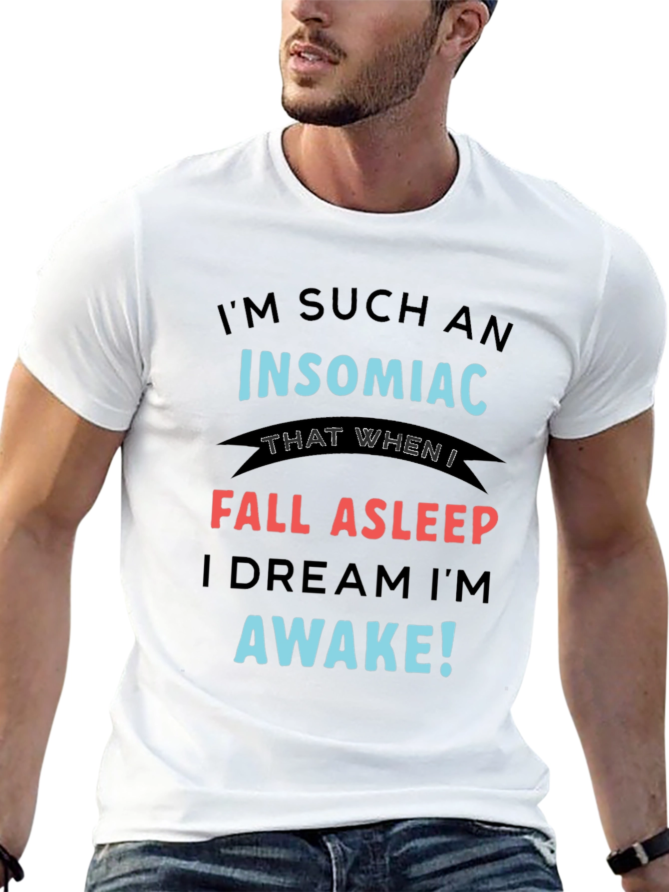 Black Insomniac T-Shirt - Funny Sleep Humor Tee view 13