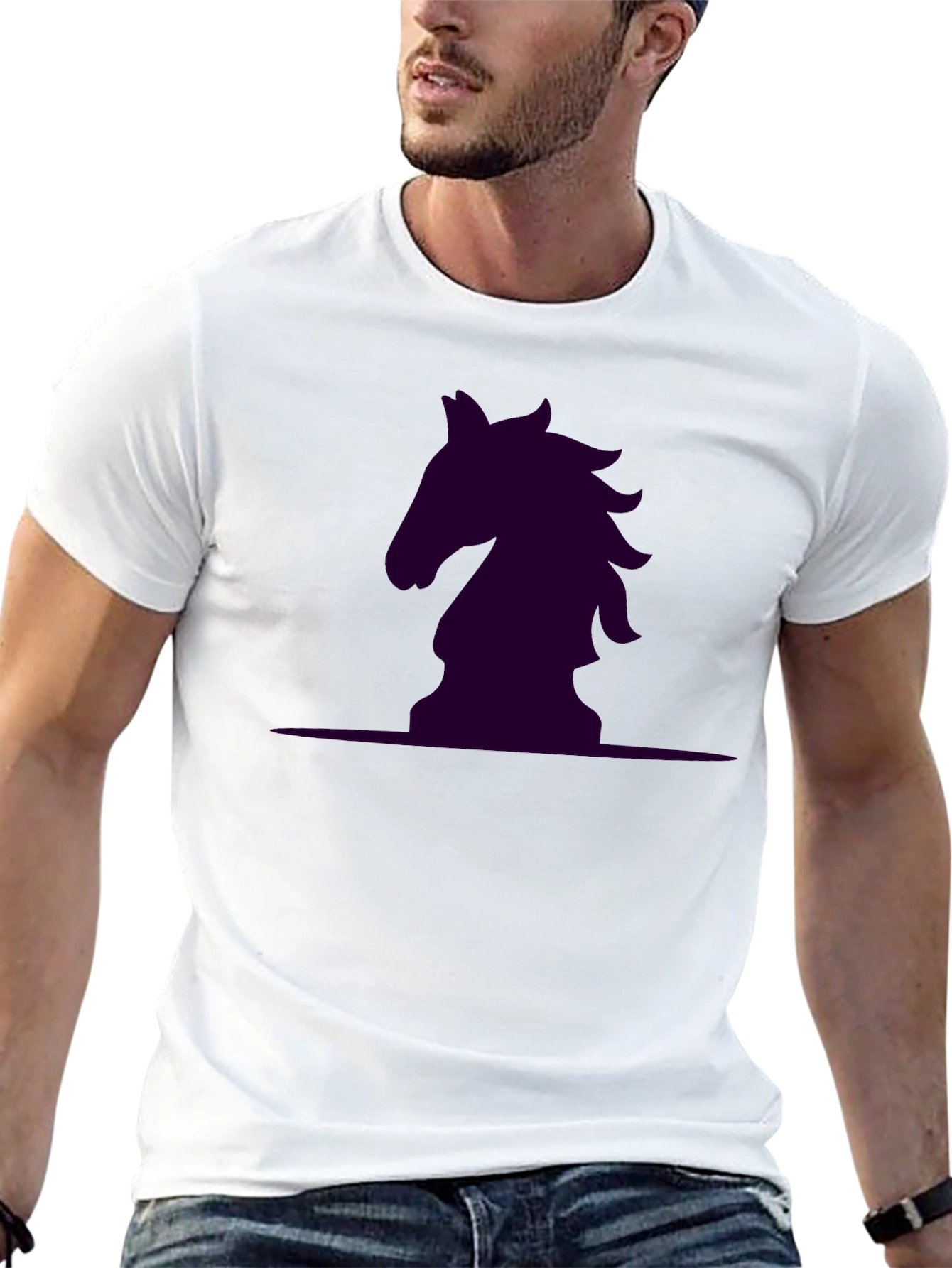 Black Chess Knight Graphic Tee - Stylish & Unique view 13