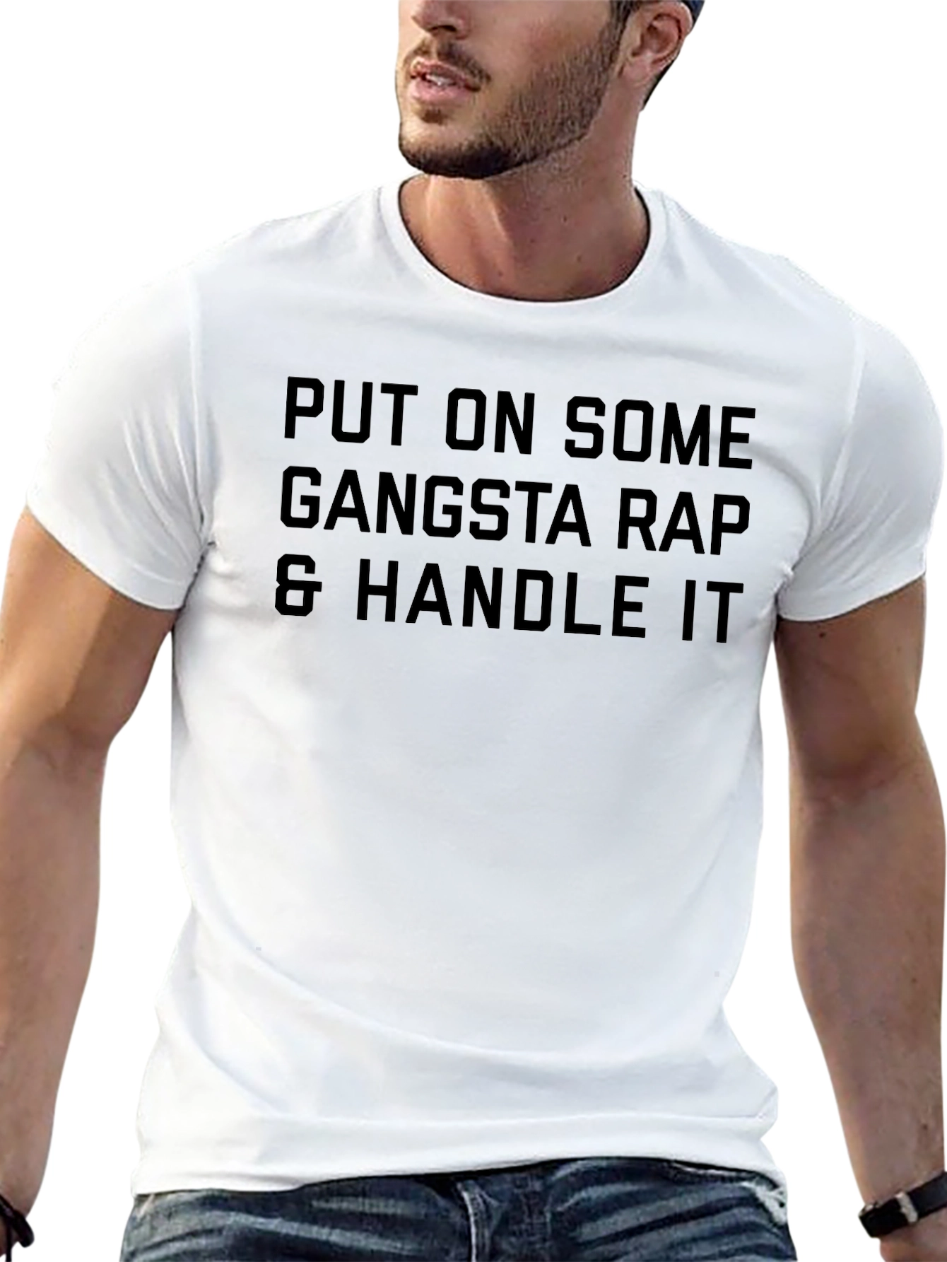 Black Gangsta Rap & Handle It T-Shirt view 13