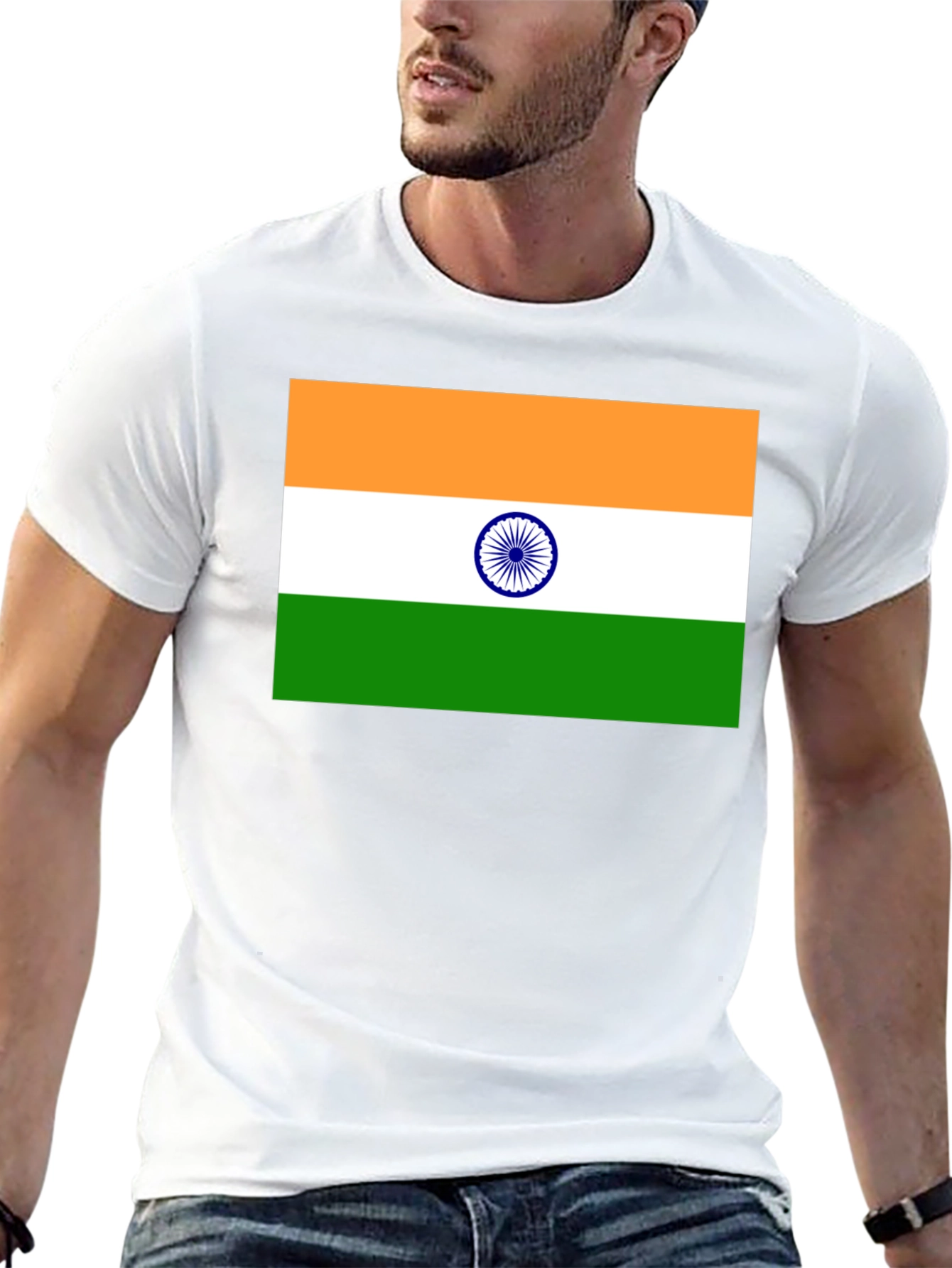 Black India Flag T-Shirt - Patriot Pride view 13