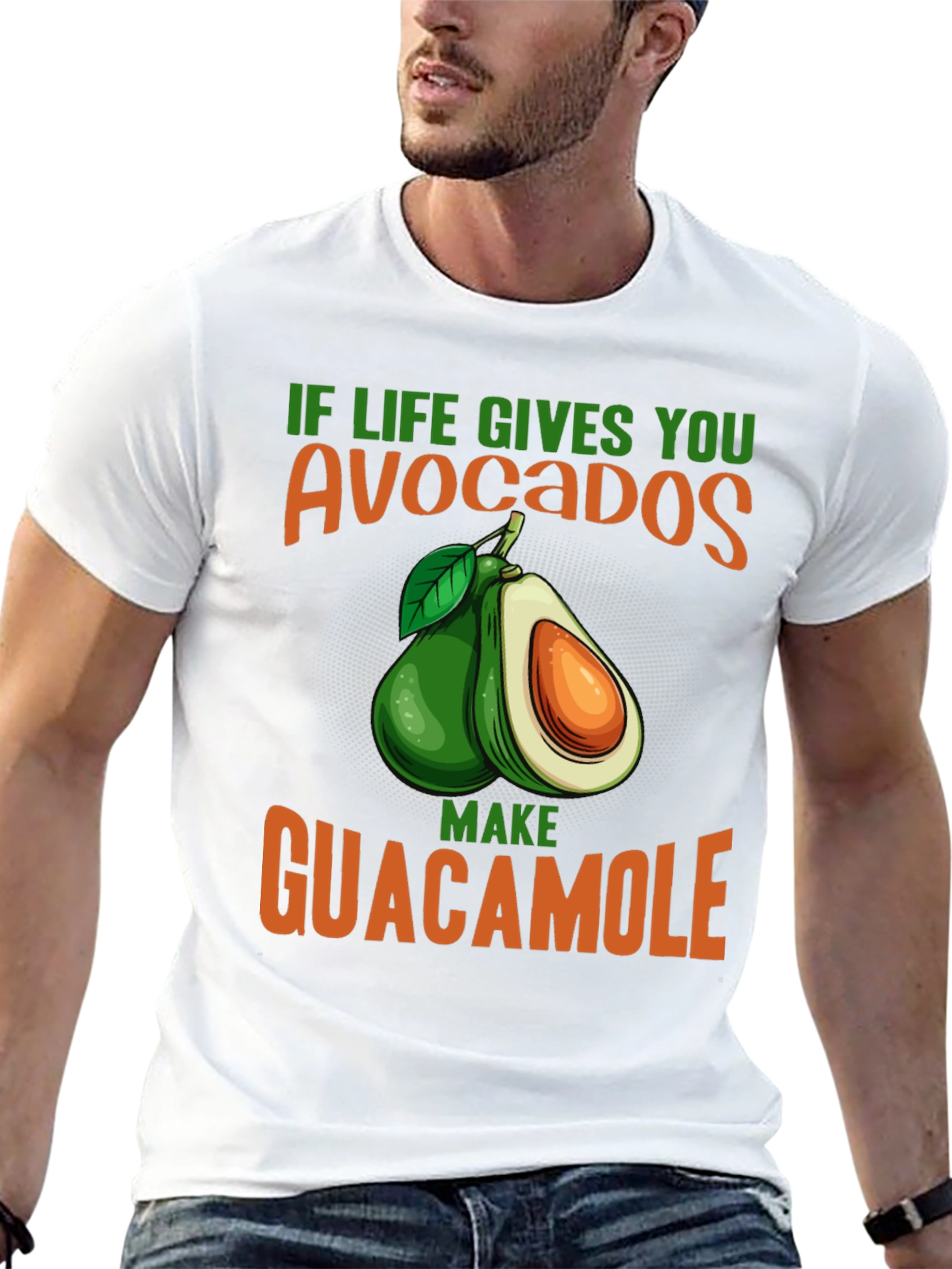 Black Avocado Guacamole Graphic Tee - Foodie T-Shirt view 13