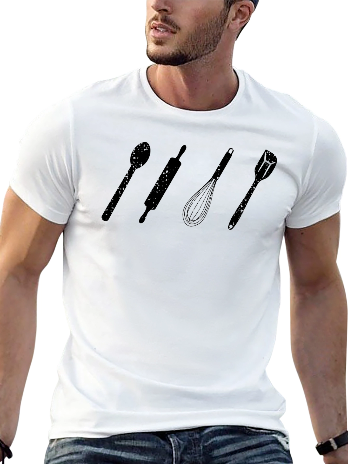 Black Baking Utensils Graphic Tee view 13
