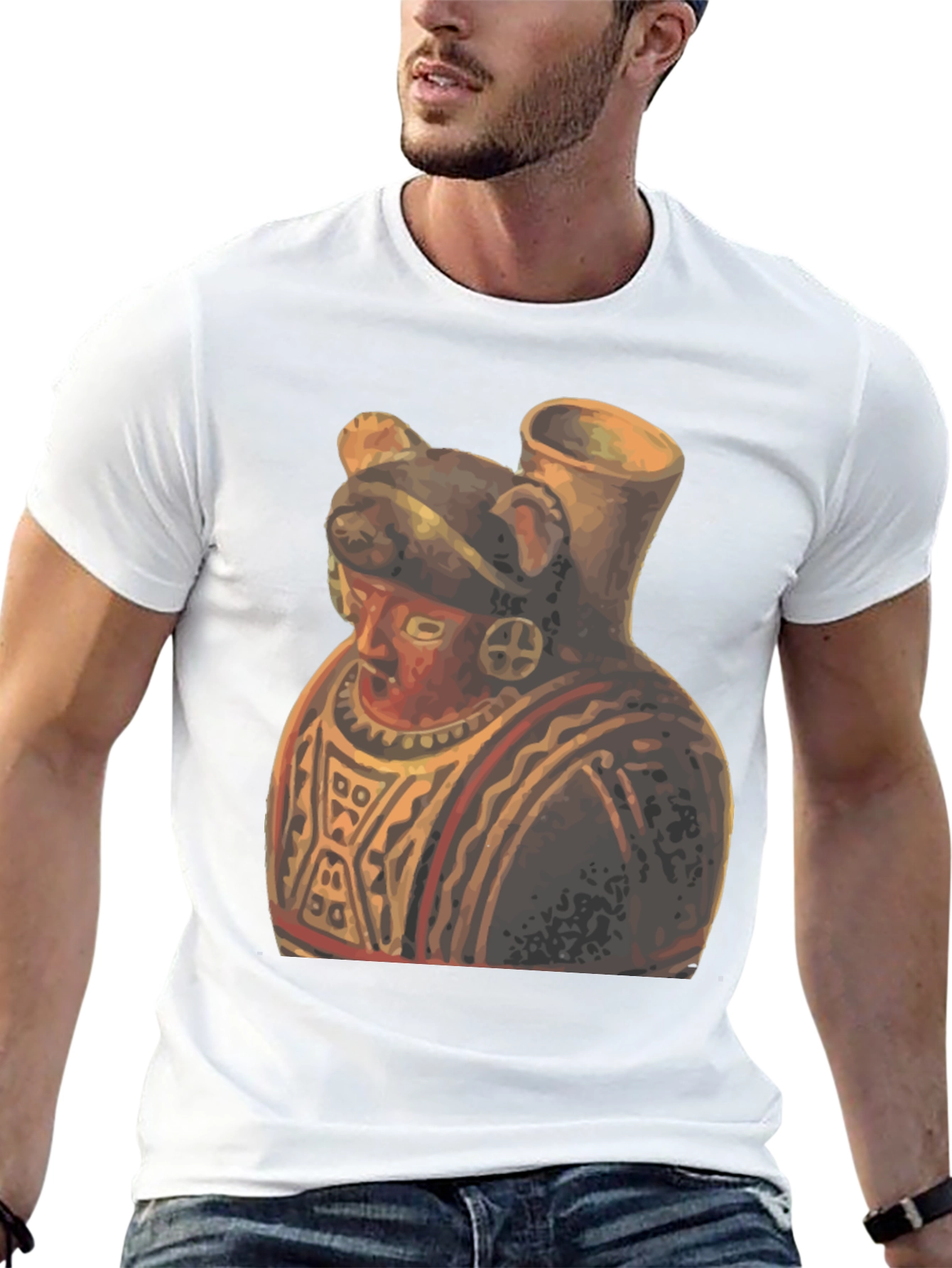 Black Unique Artistic Graphic Tee - Anthropomorphic Pottery view 13