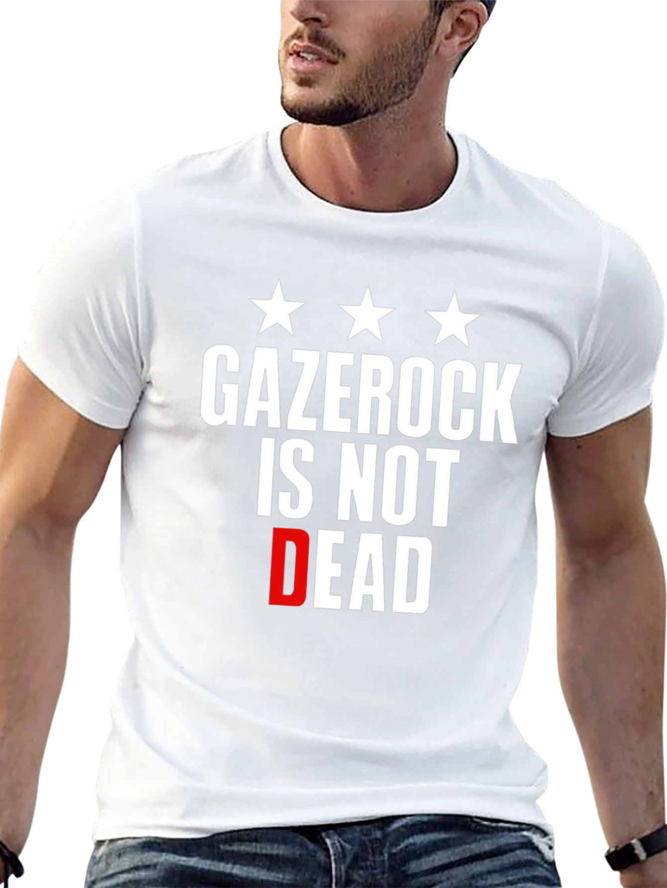 Black Gazerock Is Not Dead Graphic Tee - Black Cotton view 13
