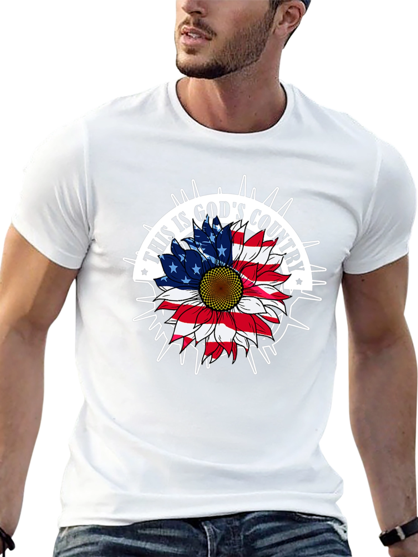 Black This is God's Country Patriotic T-Shirt view 13